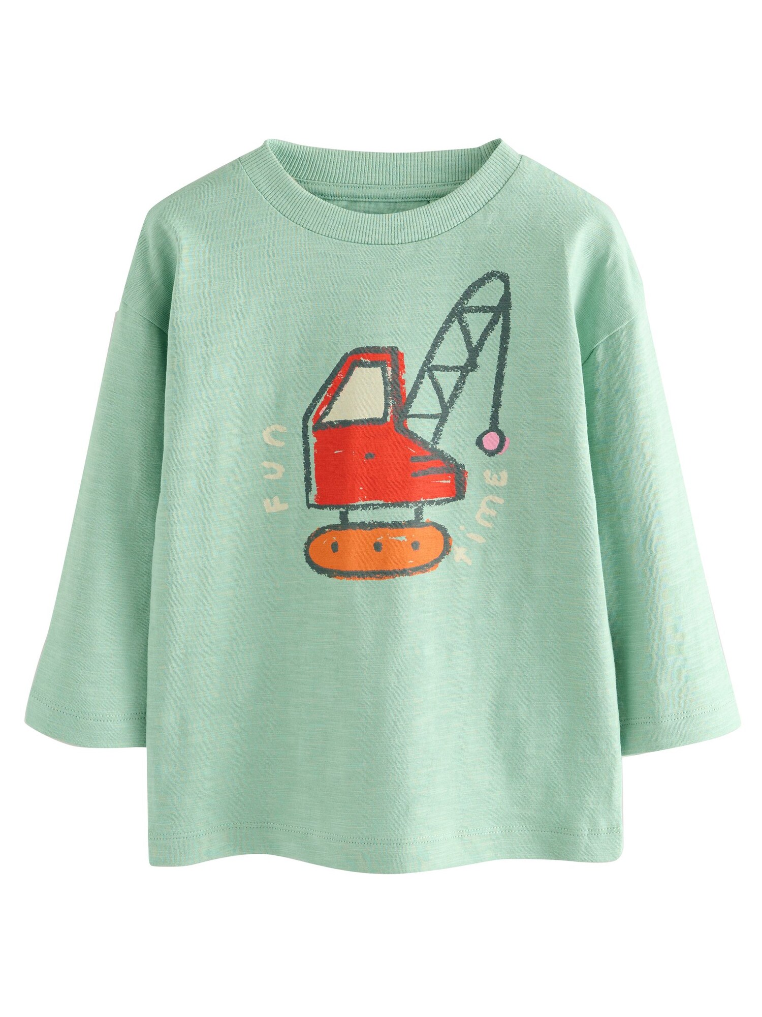 Next Tricou  verde pastel / portocaliu / roșu