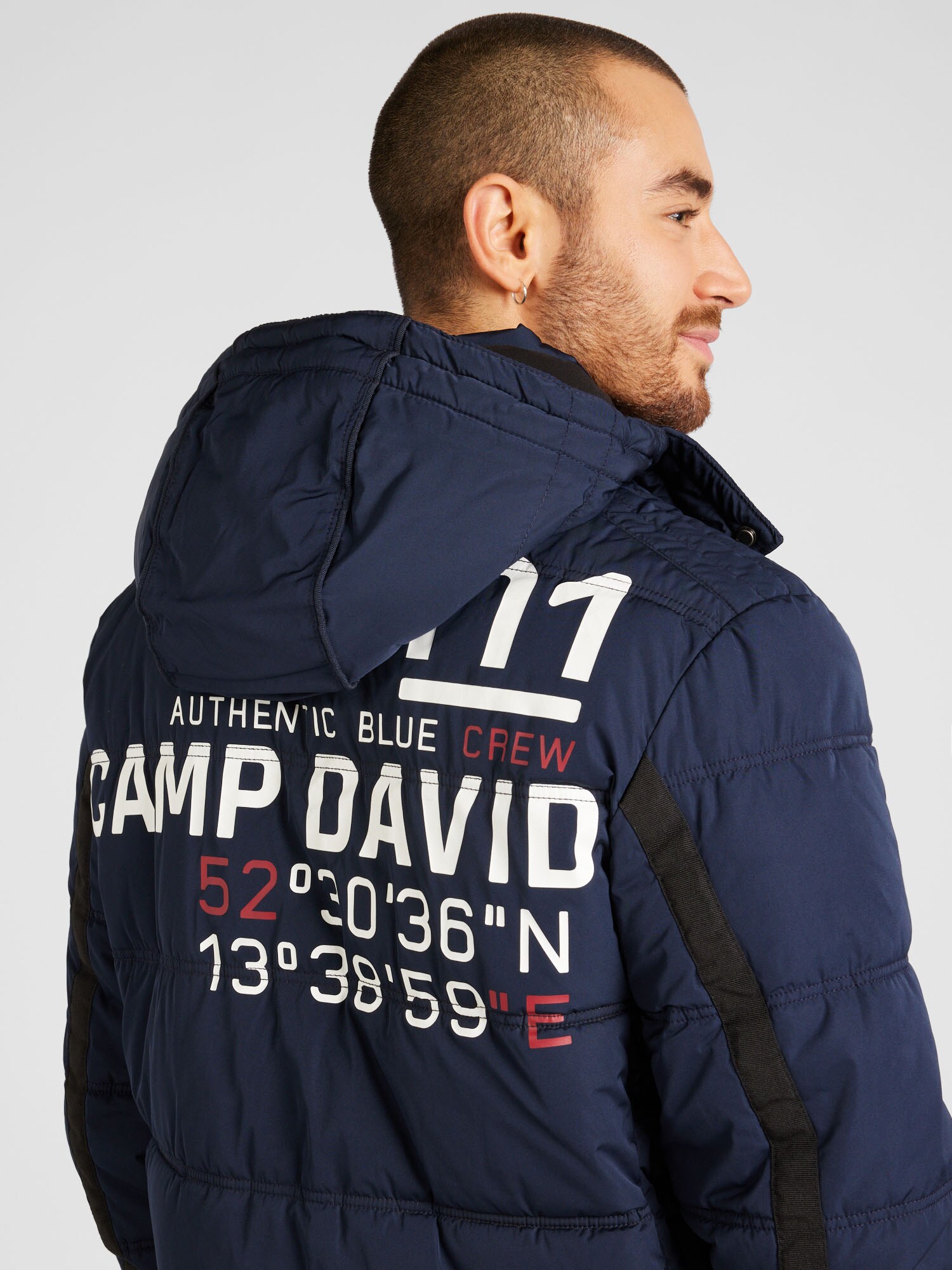 CAMP DAVID Zimná bunda námornícka modrá / červená / čierna / biela (obrázok 5)