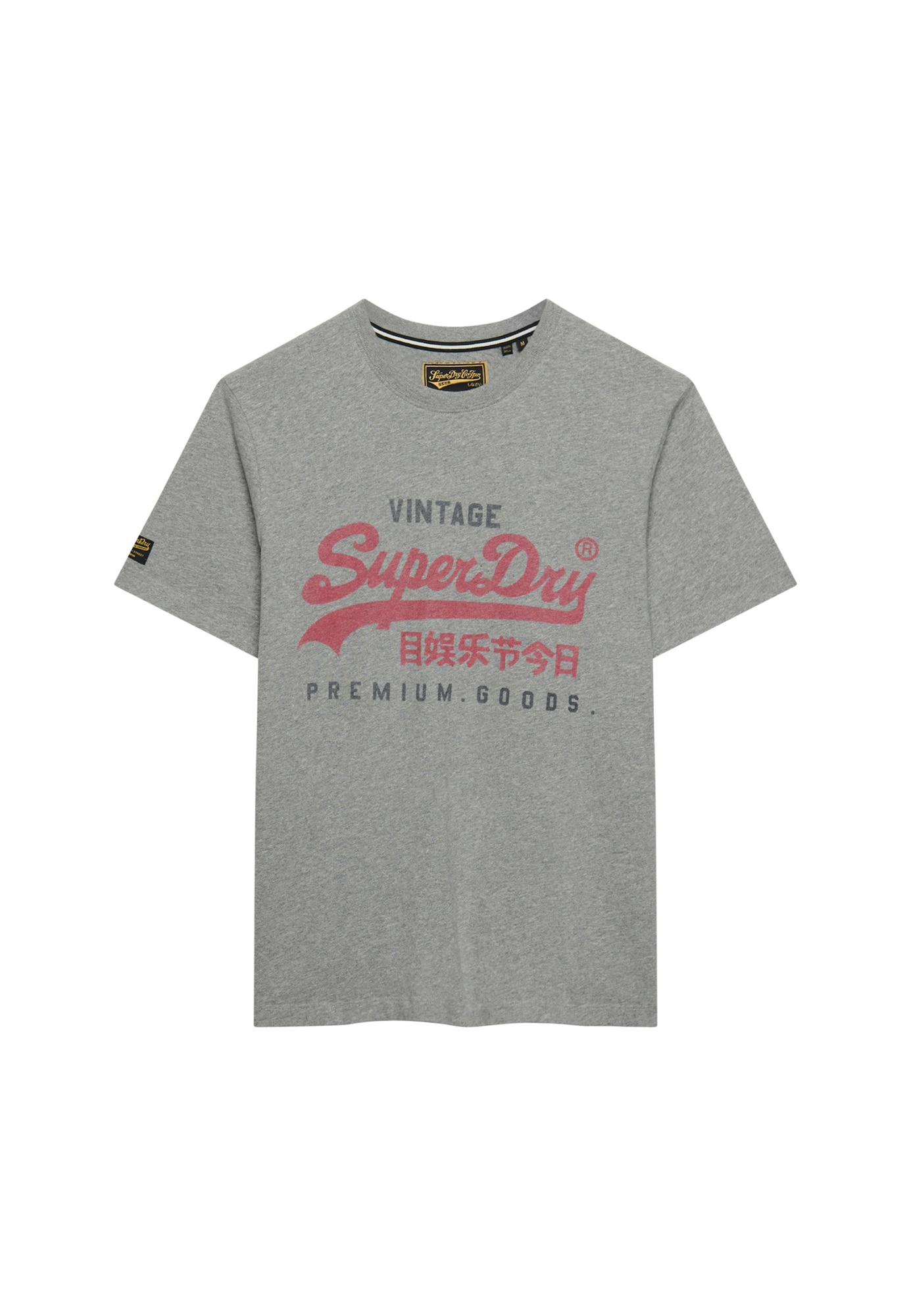 Superdry & Co Tricou HERITAGE gri / roșu / negru