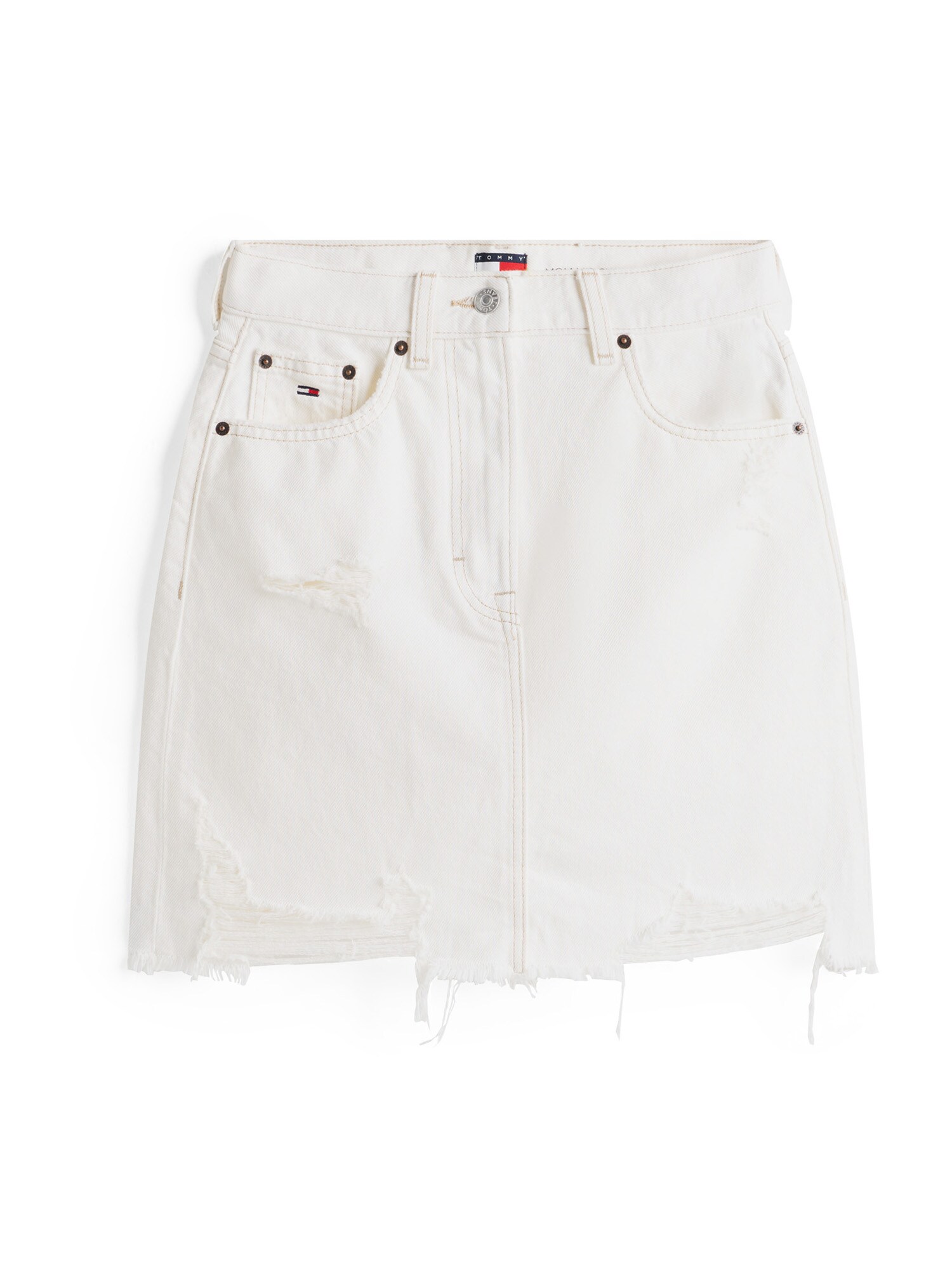Tommy Jeans Fustă  alb denim