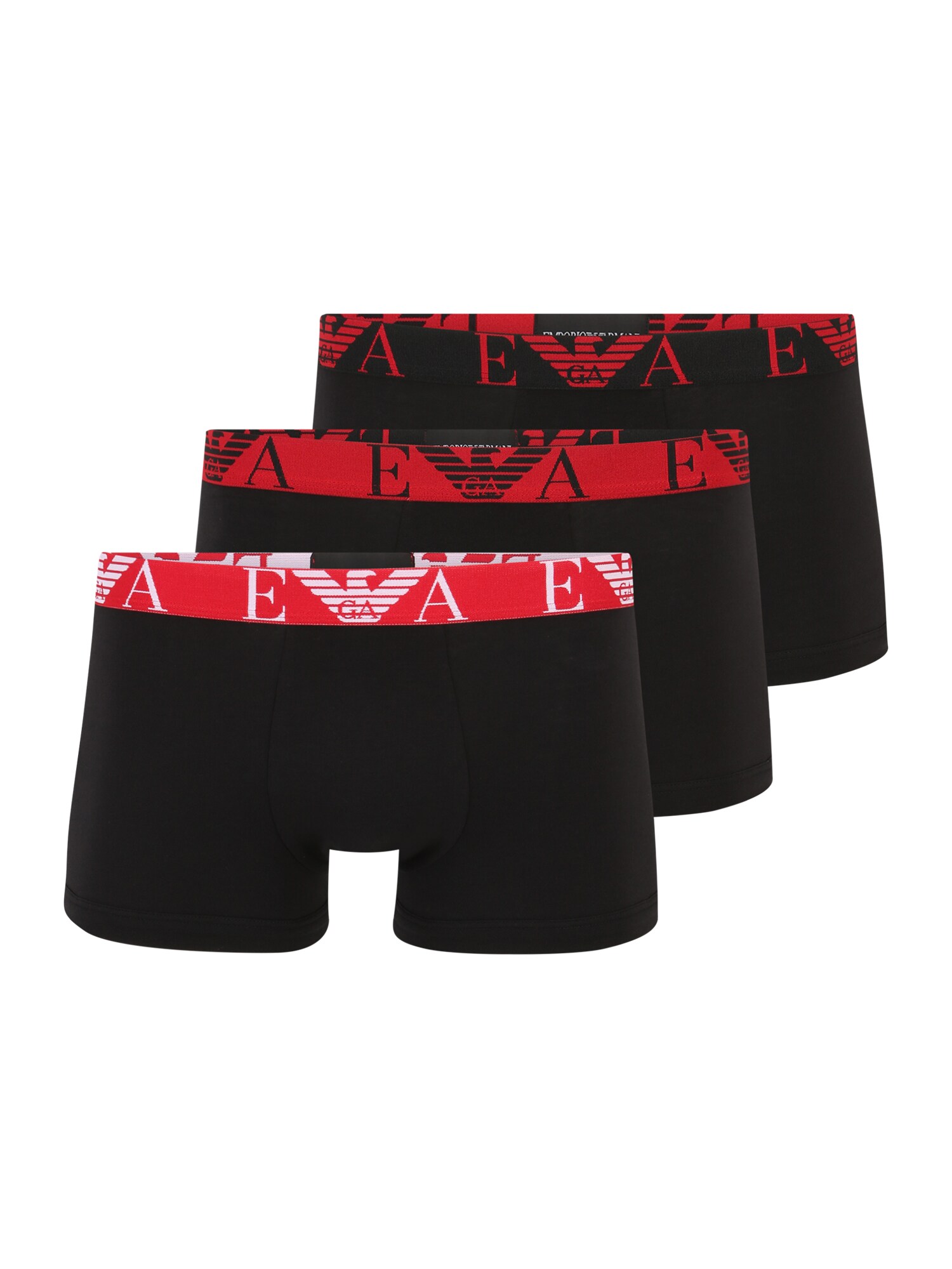 Emporio Armani Boxerky červená / čierna / šedobiela
