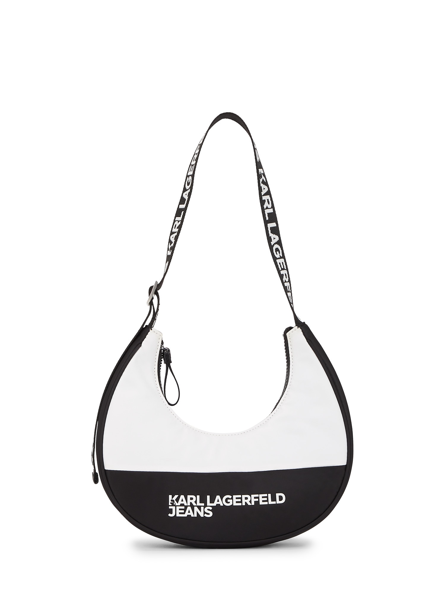 KARL LAGERFELD JEANS Geantă de umăr  negru / alb