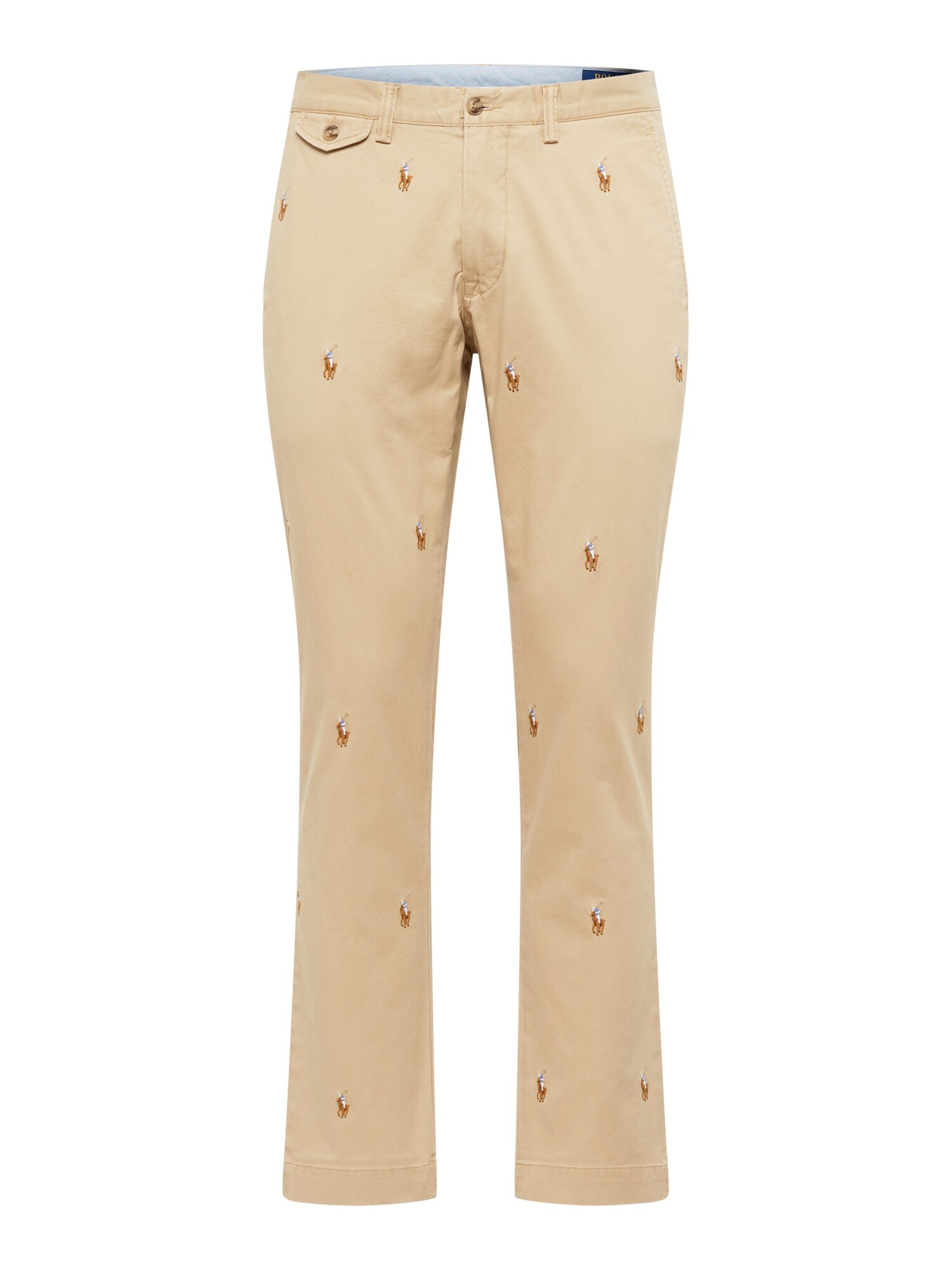 Polo Ralph Lauren Chino hlače 'BEDFORD'  svijetloplava / smeđa / svijetlosmeđa / bijela