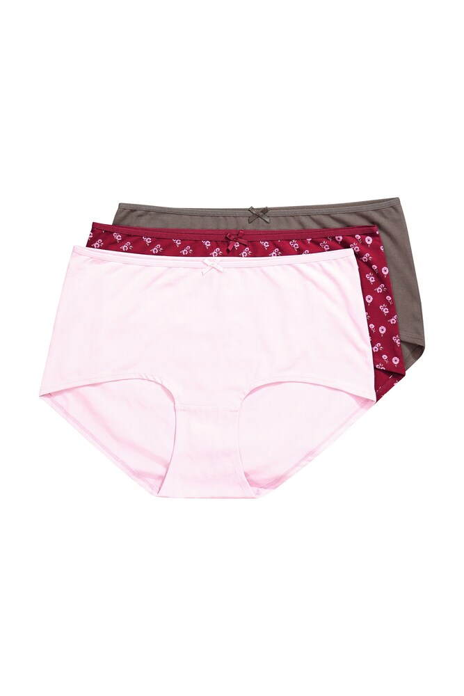 Ulla Popken Panty Damen Größe XL/XXL dunkelgrau / rosa / weinrot