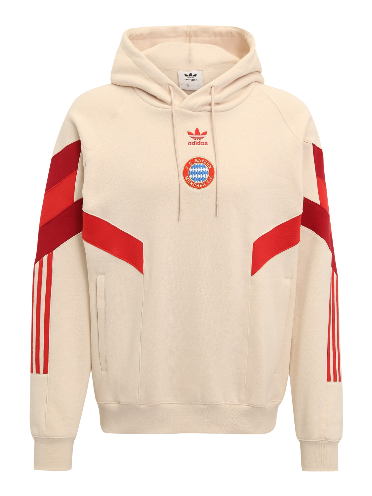 ADIDAS ORIGINALS Športová mikina 'FCB'  krémová / modrá / karmínovo červená / ohnivo červená