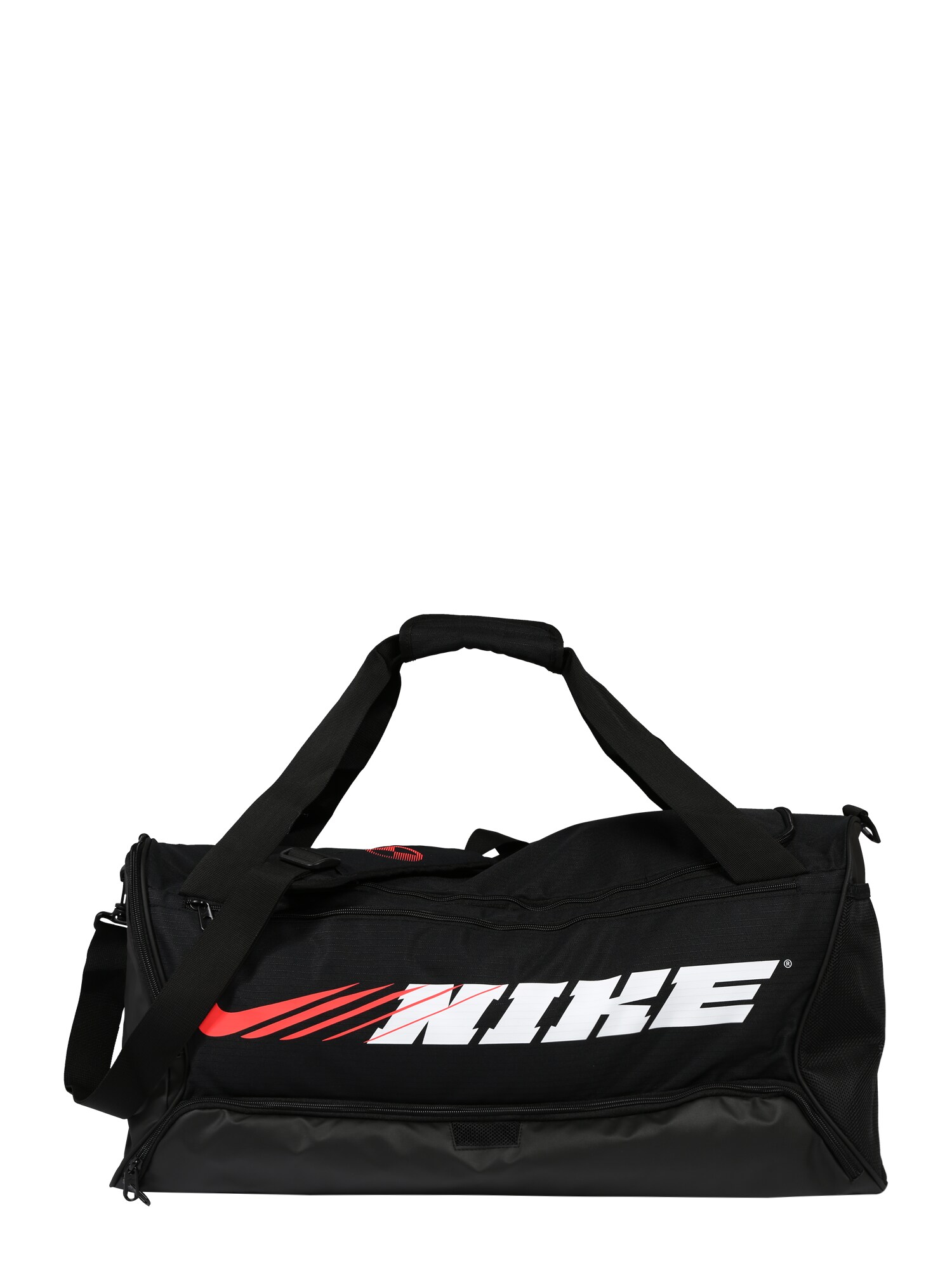 NIKE Sportinis krepšys 'Brasilia'  balta / juoda / raudona