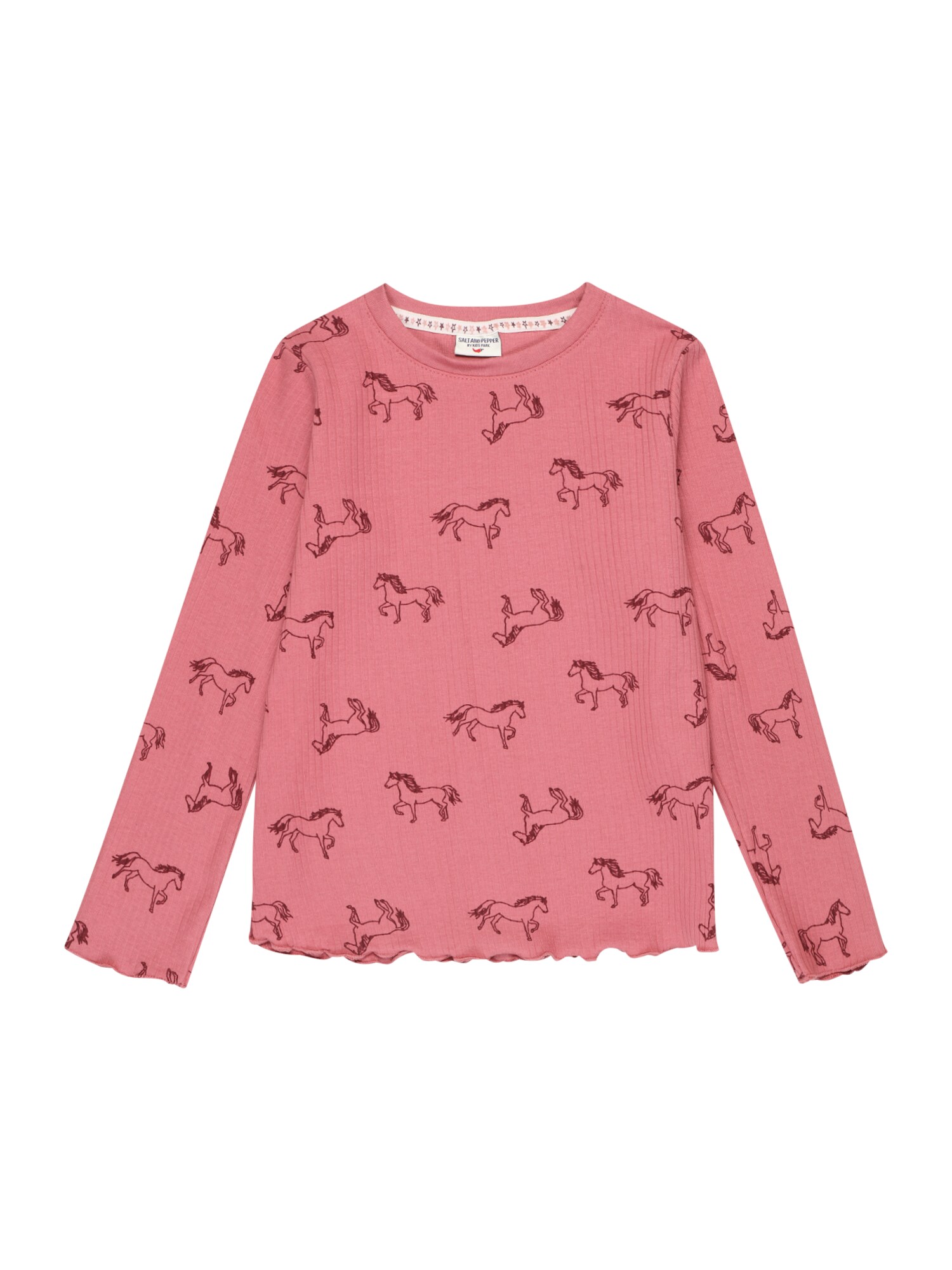 SALT AND PEPPER Marškinėliai 'Wild Horses' ryškiai rožinė spalva / burgundiško vyno spalva