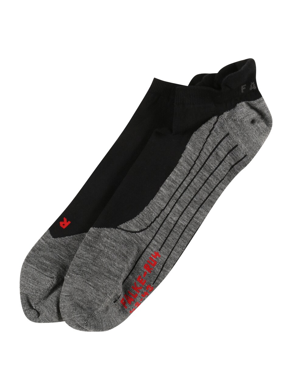 Sportsockor gråmelerad / eldröd