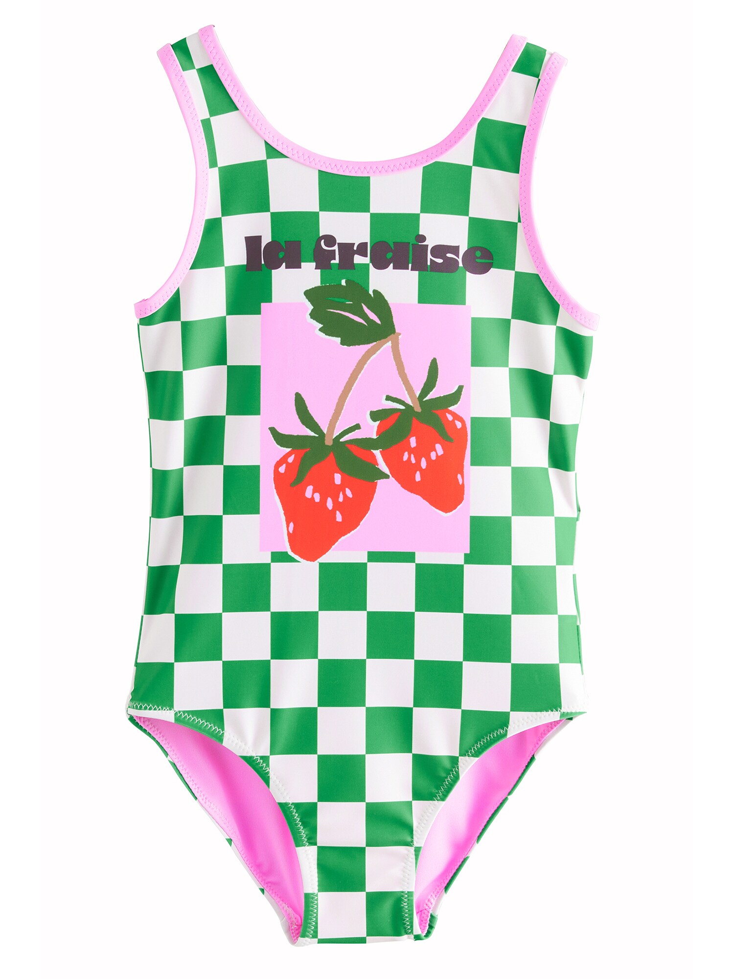 Next Costum de baie întreg  verde / roz / roșu / alb
