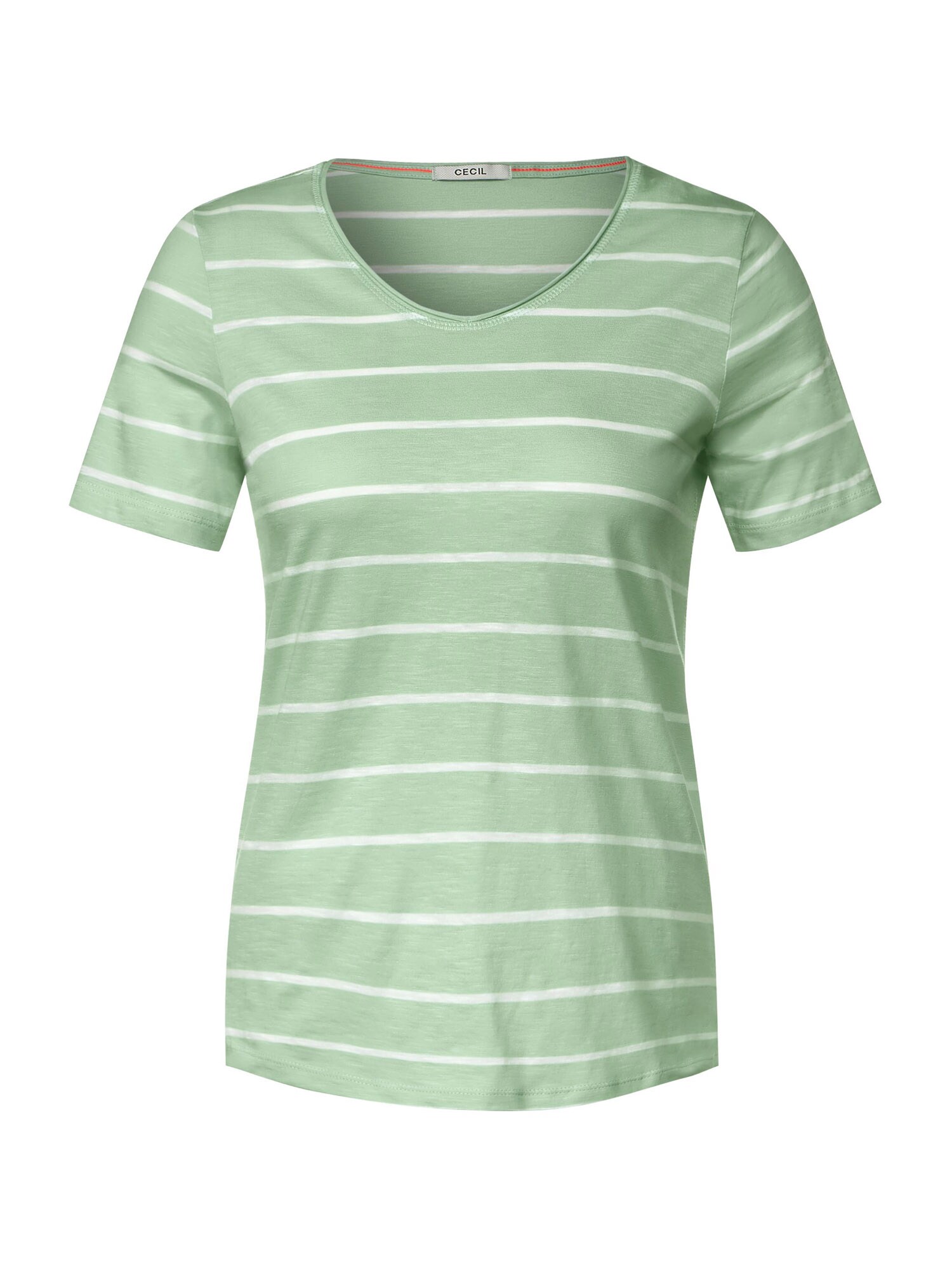 CECIL Тениска  пастелно зелено / бяло