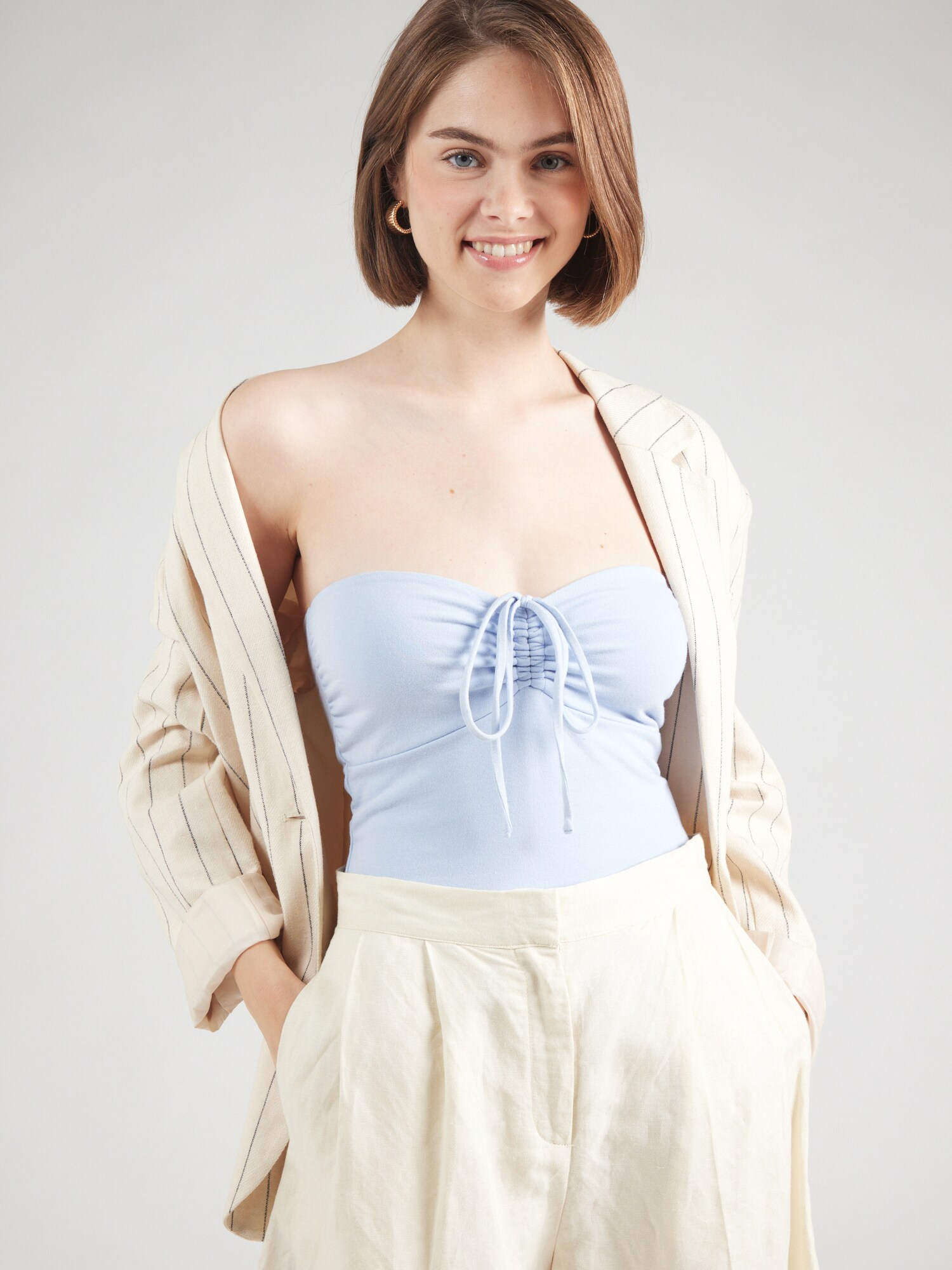 HOLLISTER Top svetlomodrá (obrázok 5)