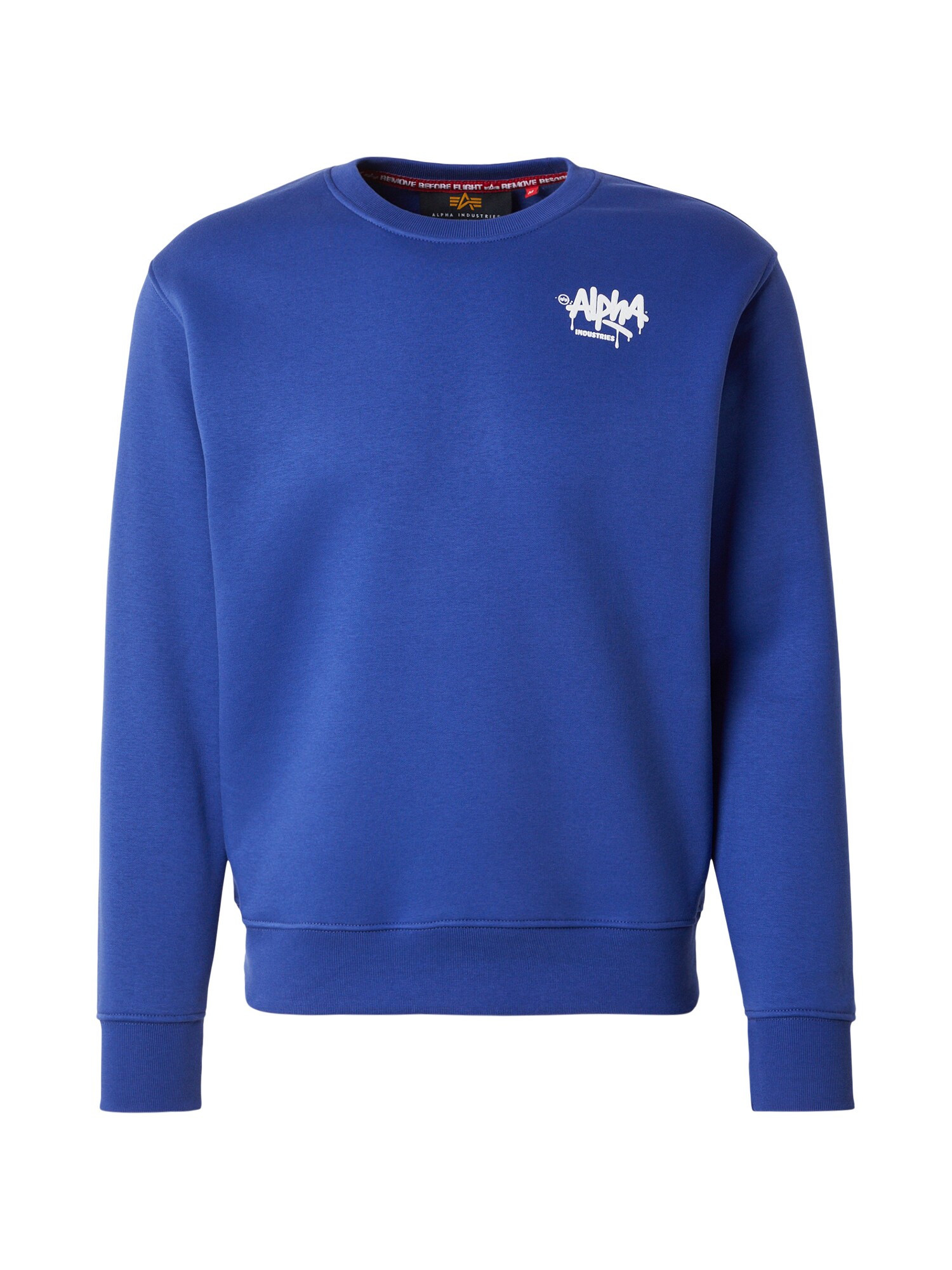 ALPHA INDUSTRIES Sweater majica  kraljevsko plava / bijela