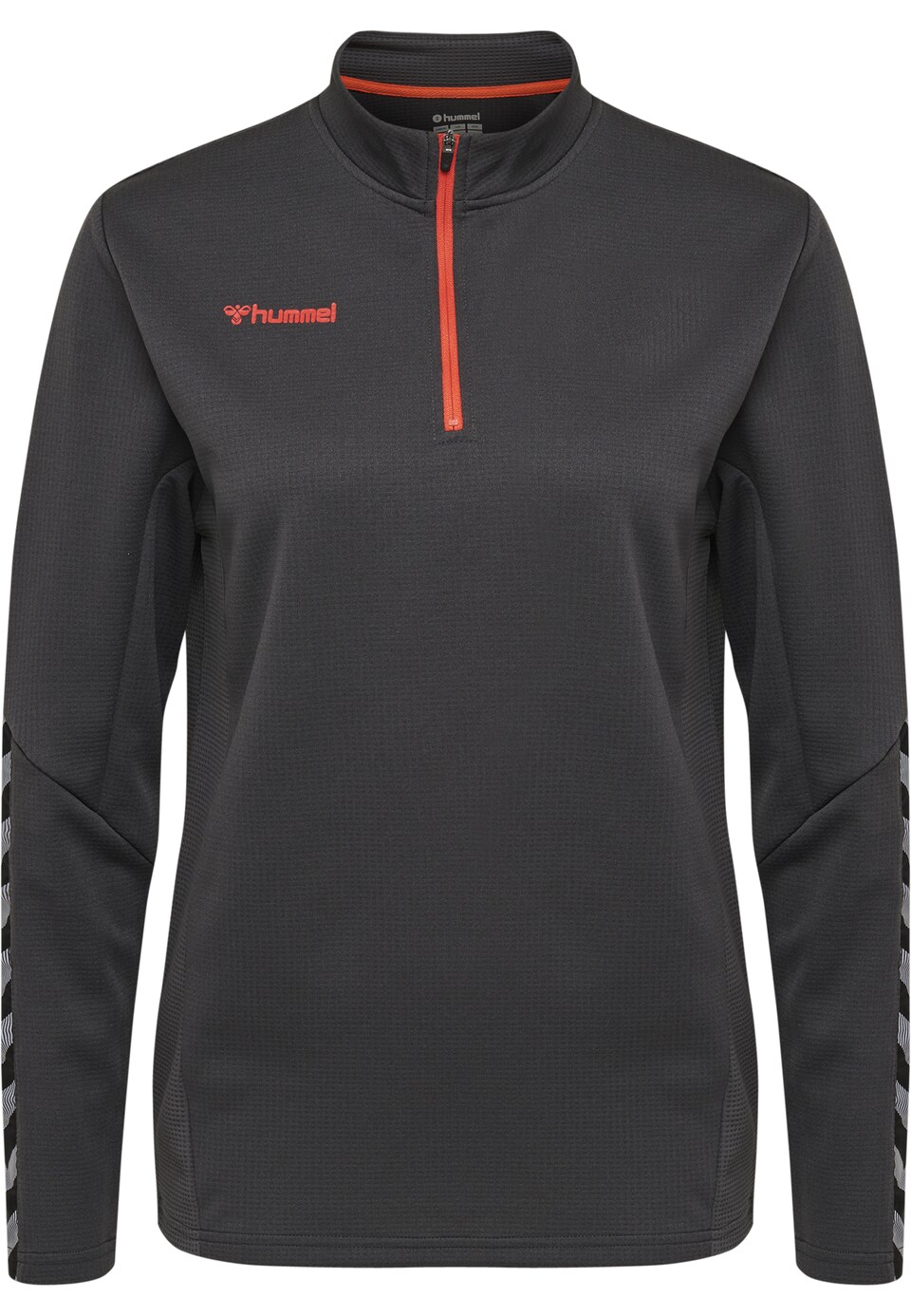 Sport sweatshirt 'Authentic' grafit / gråmelerad / ljusröd