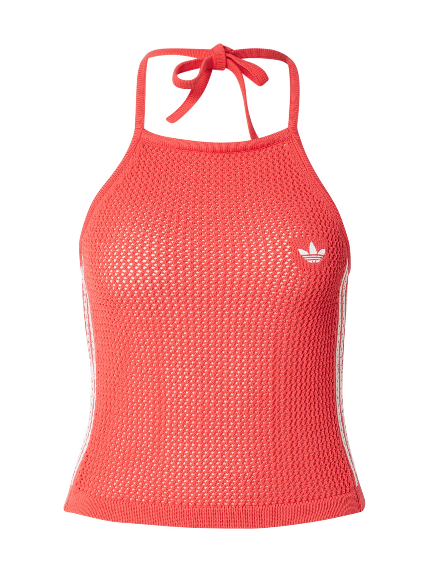 ADIDAS ORIGINALS Vyšívaný top  oranžovo červená / biela