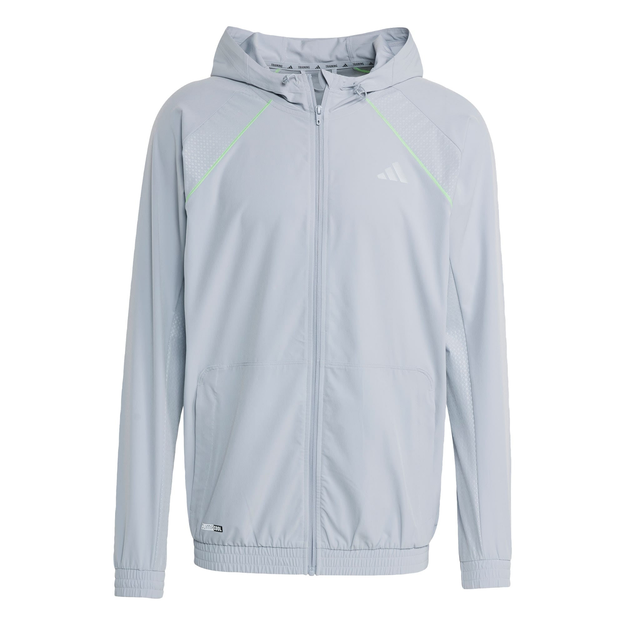 ADIDAS PERFORMANCE Jachetă de trening Tech Apparel  gri argintiu / verde deschis