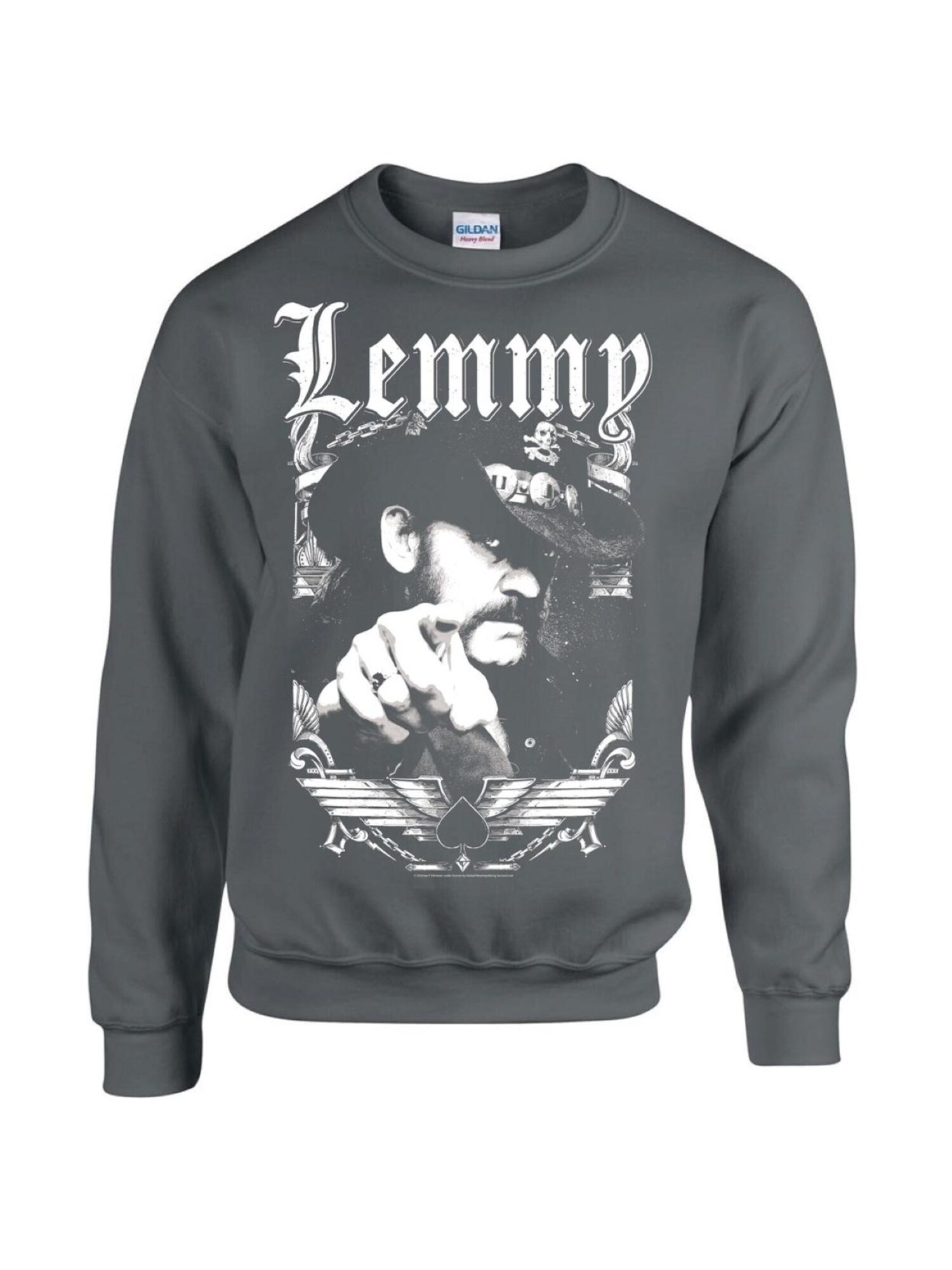 Lemmy Kilmister Sudadera 'Lemmy Kilmister Respect 1945-2015 Sweatshirt'  gris – imagen 4