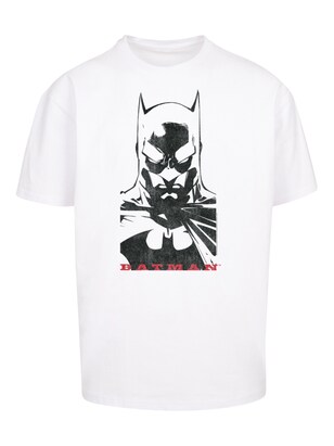 F4NT4STIC Shirt ‘DC Comics Batman Solid Stare’ Rood / Zwart / Wit