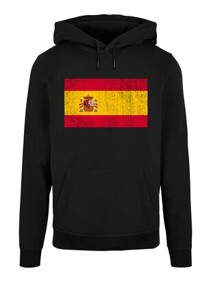 F4NT4STIC Sweatshirt ‘Spain Spanien Flagge distressed’ Geel / Rood / Zwart