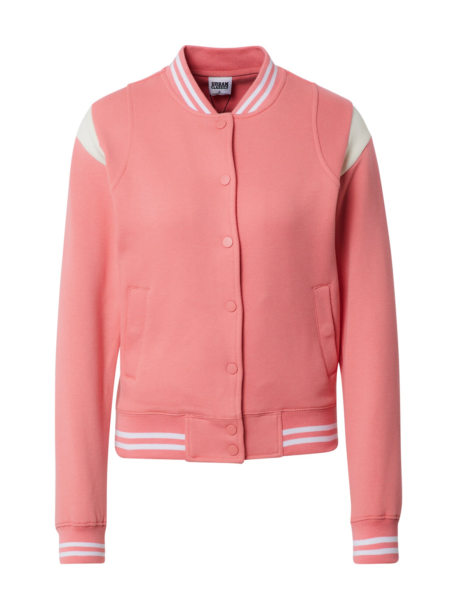 Urban Classics Hanorac  crem / roz deschis / alb