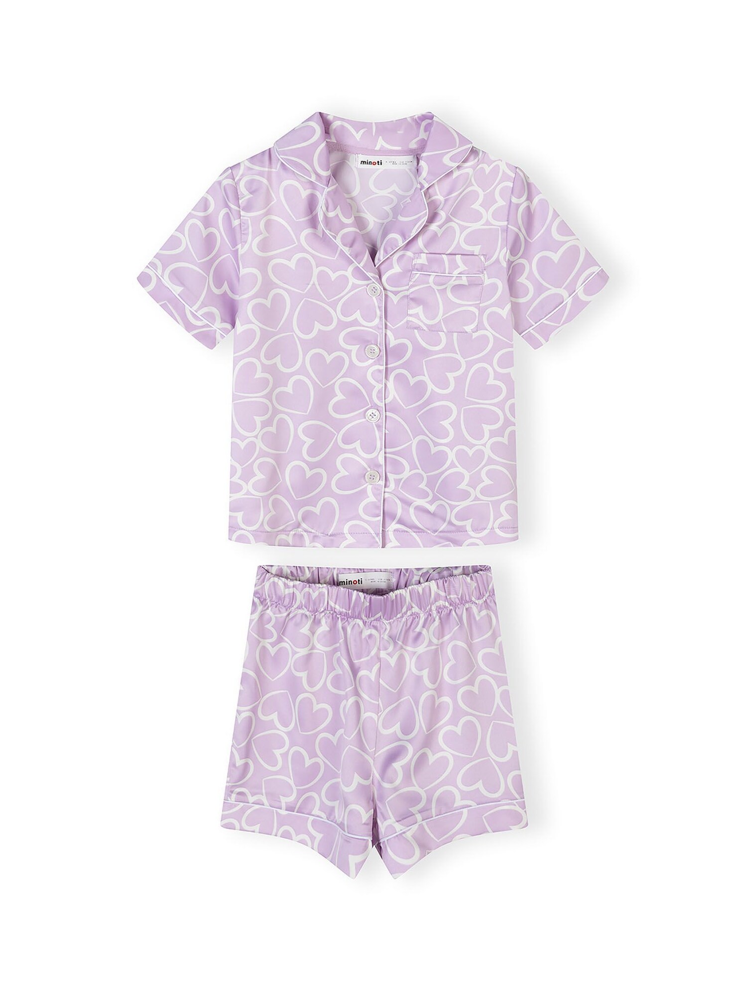 MINOTI Pidžama set  lila / bijela