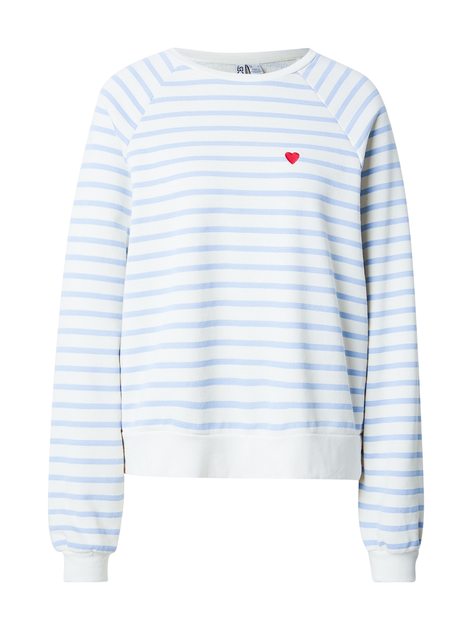 Sweatshirt 'PCGRETA' ljusblå / röd