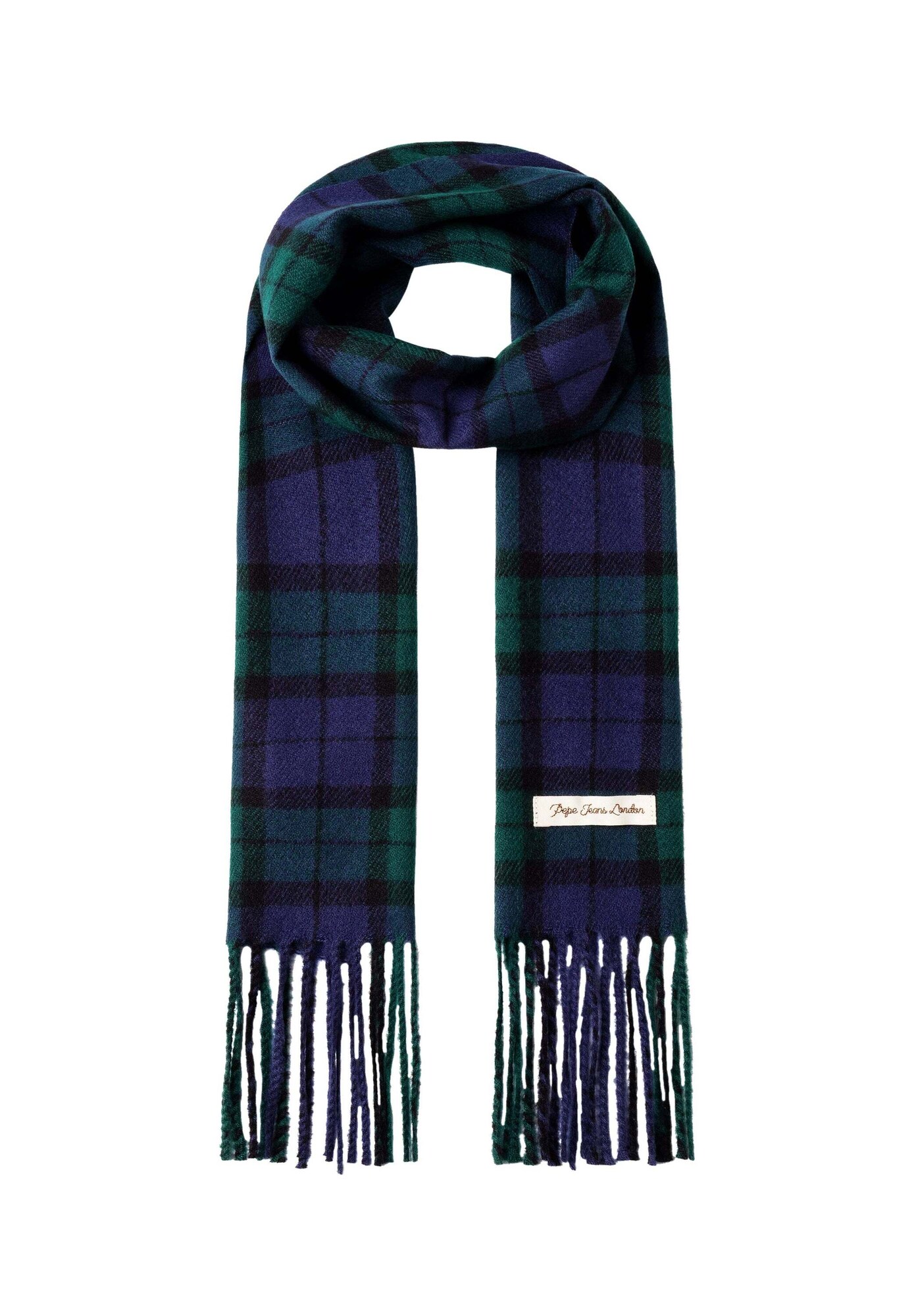 Pepe Jeans Chal 'Varden Tartan'  navy / verde oscuro