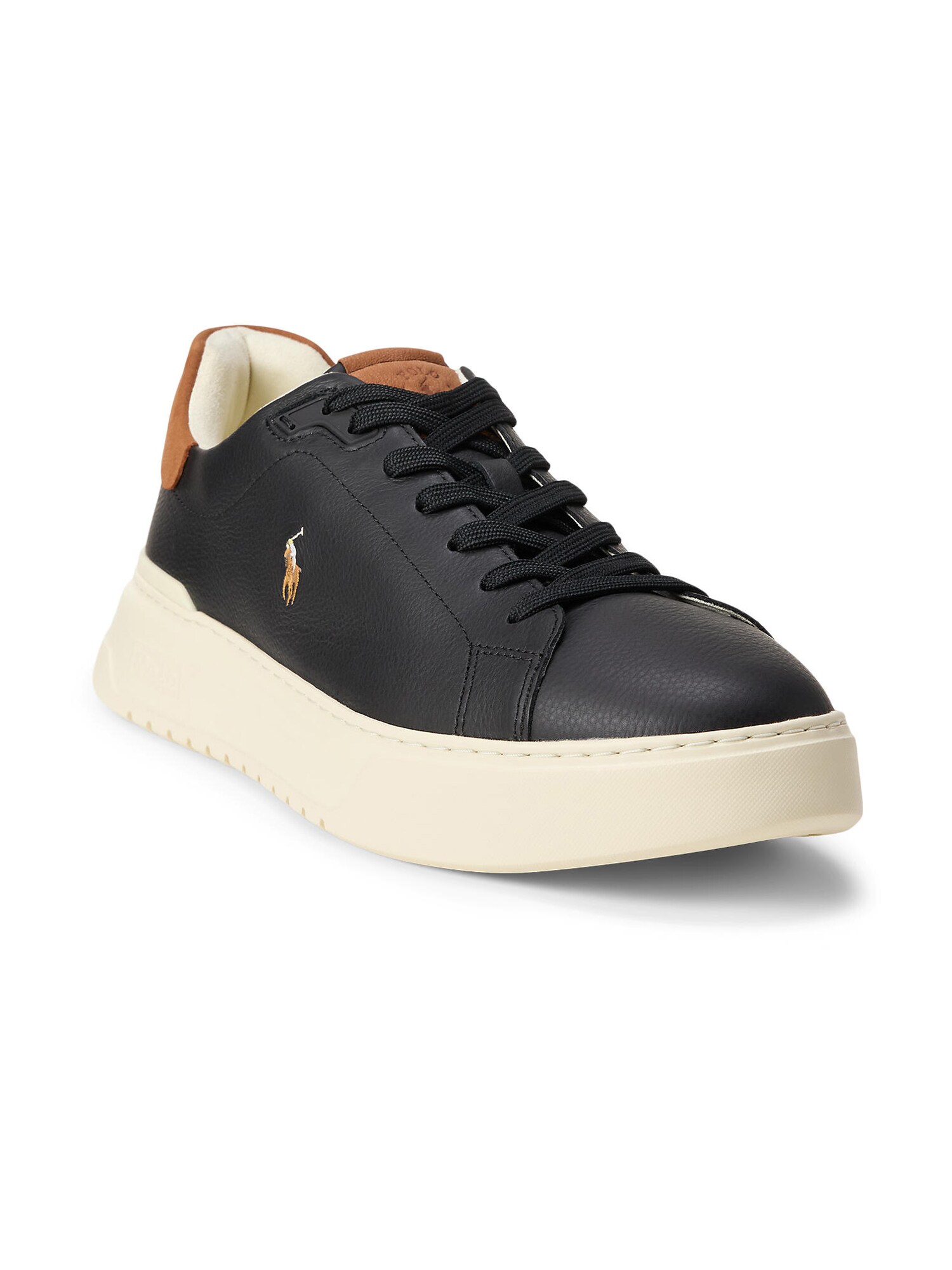 Polo Ralph Lauren Sneaker low 'COURT'  maro coniac / negru
