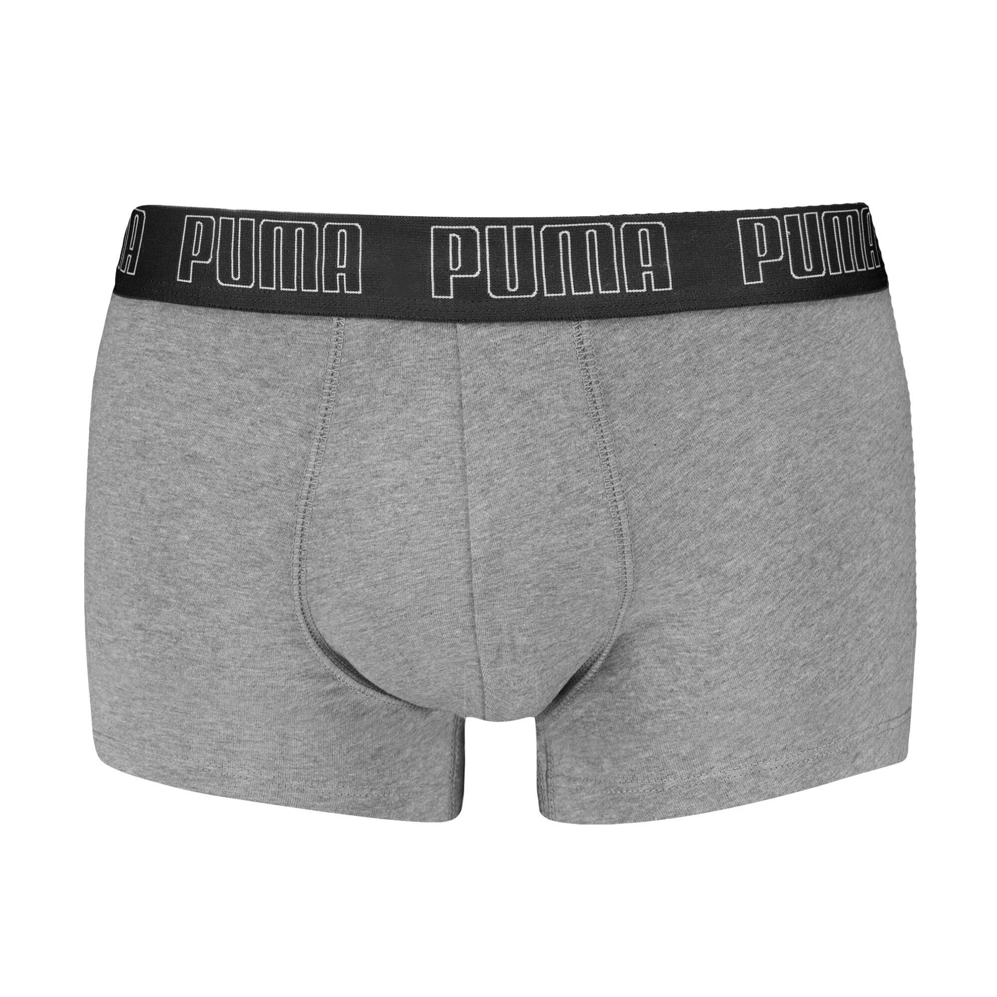 PUMA Calzoncillo boxer  gris moteado / negro / blanco – imagen 3