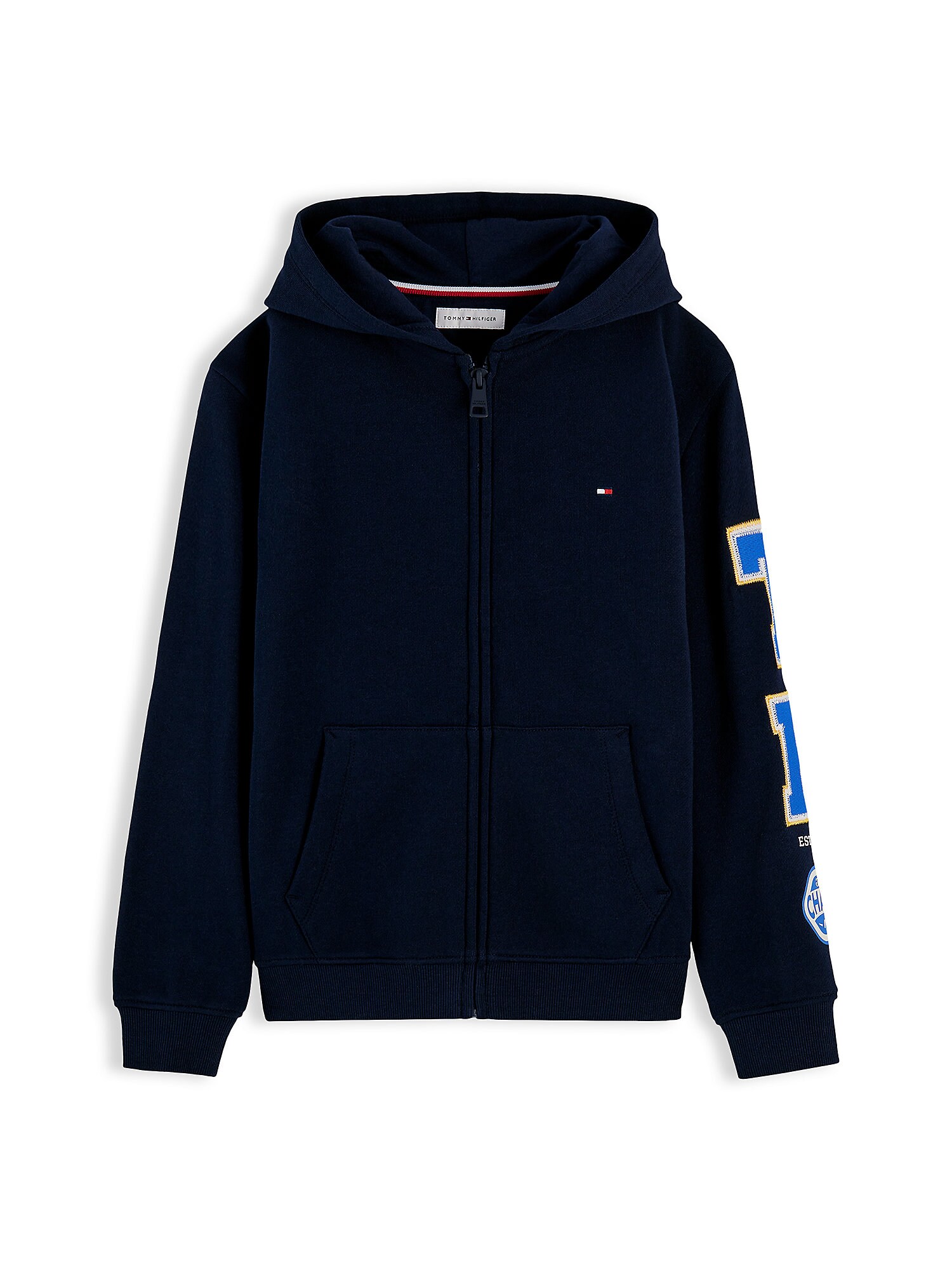 TOMMY HILFIGER Hanorac bleumarin / azur / alb