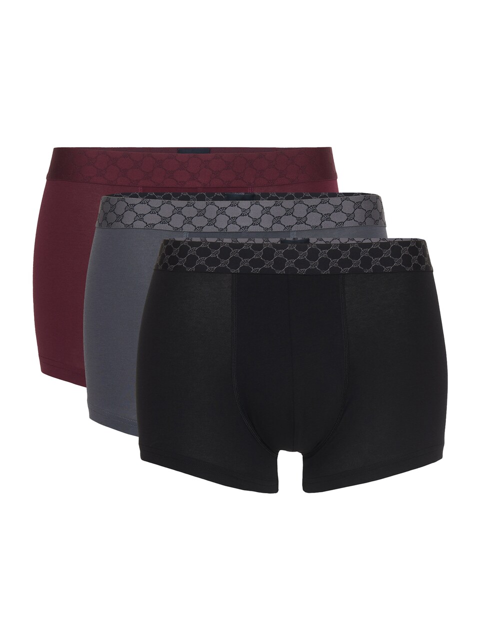 Boxershorts grafit / mörkröd