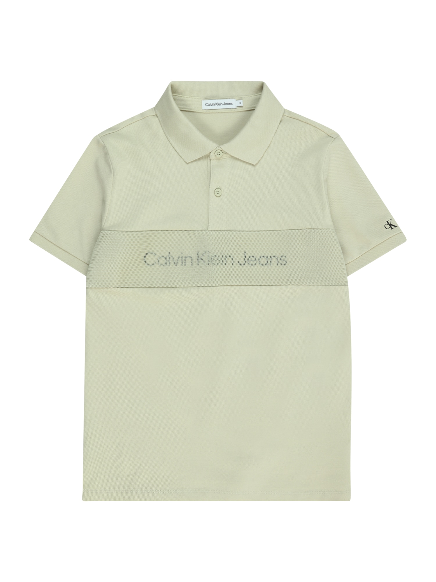 Calvin Klein Jeans Tričko  pastelovo zelená / tmavozelená