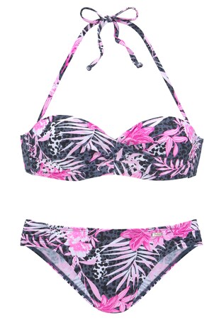BUFFALO, Bikini, szürke & rózsaszín