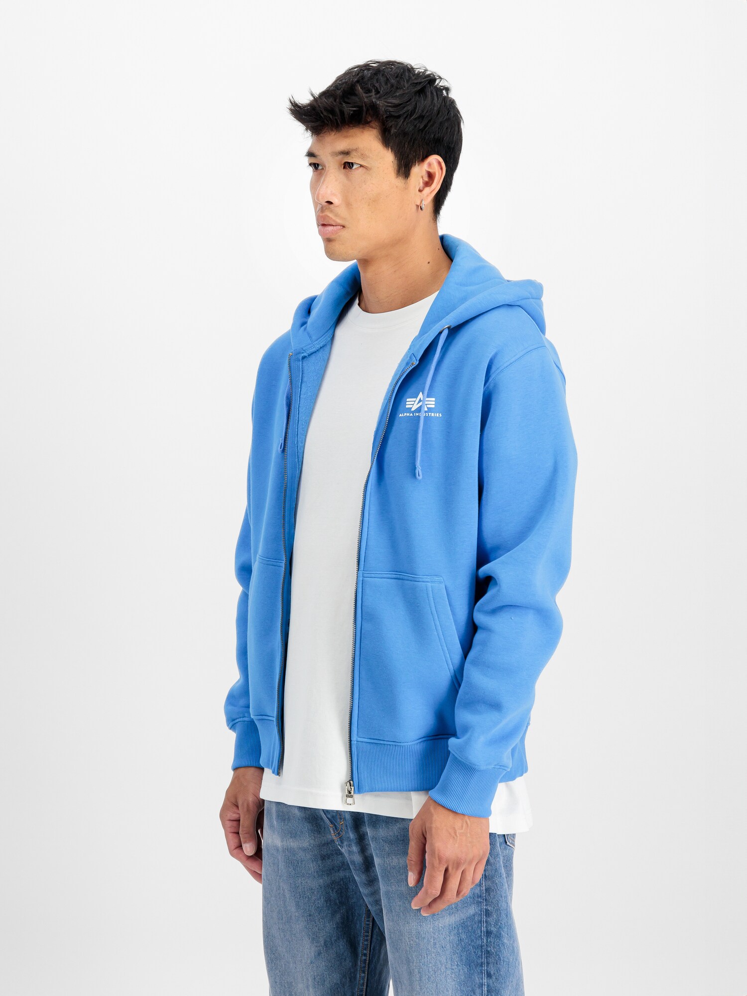 ALPHA INDUSTRIES Tepláková bunda azúrová / tmavočervená / biela (obrázok 5)