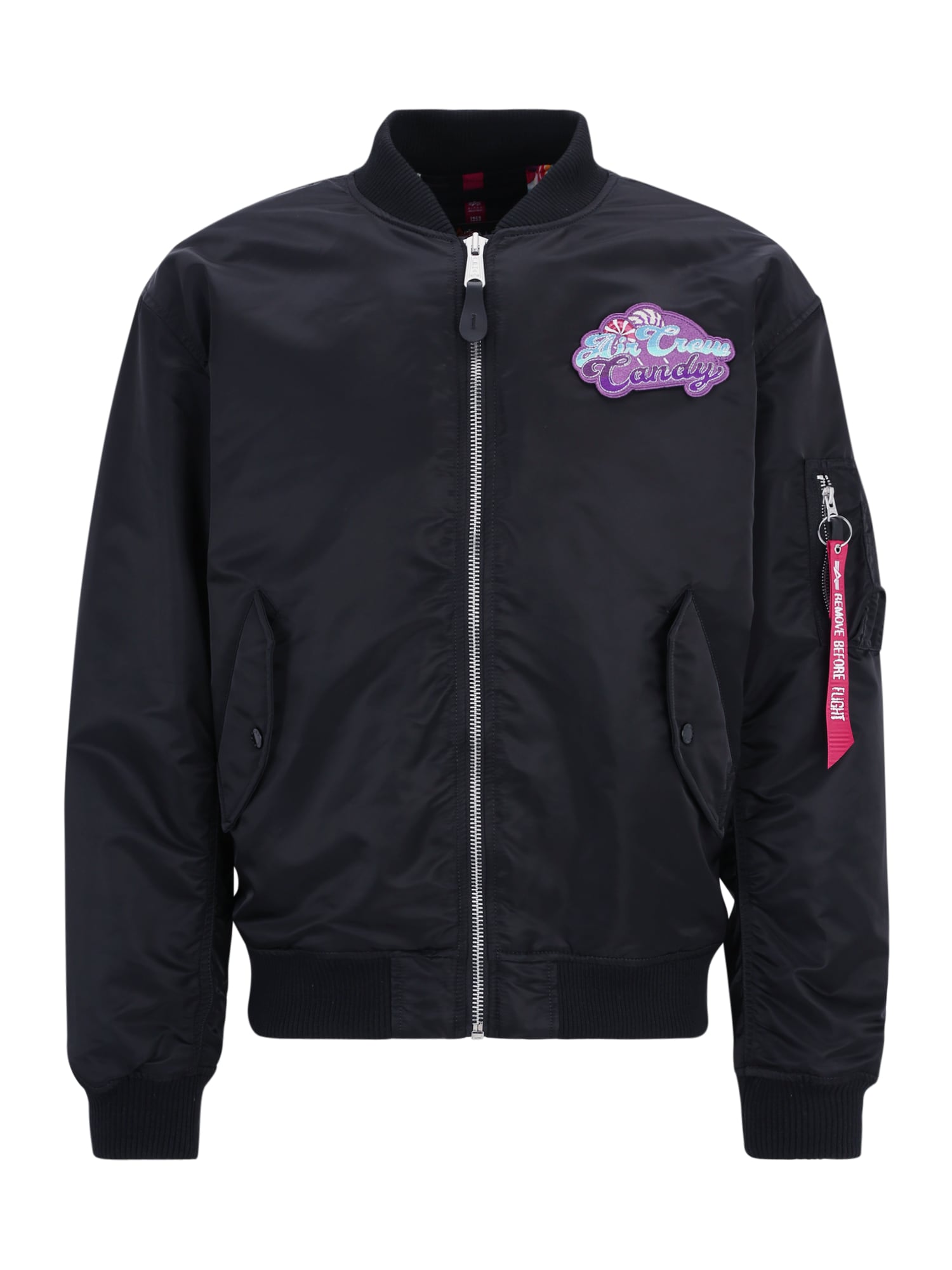 ALPHA INDUSTRIES Geacă de primăvară-toamnă 'MA-1 Candy'  azur / lila / roz / negru