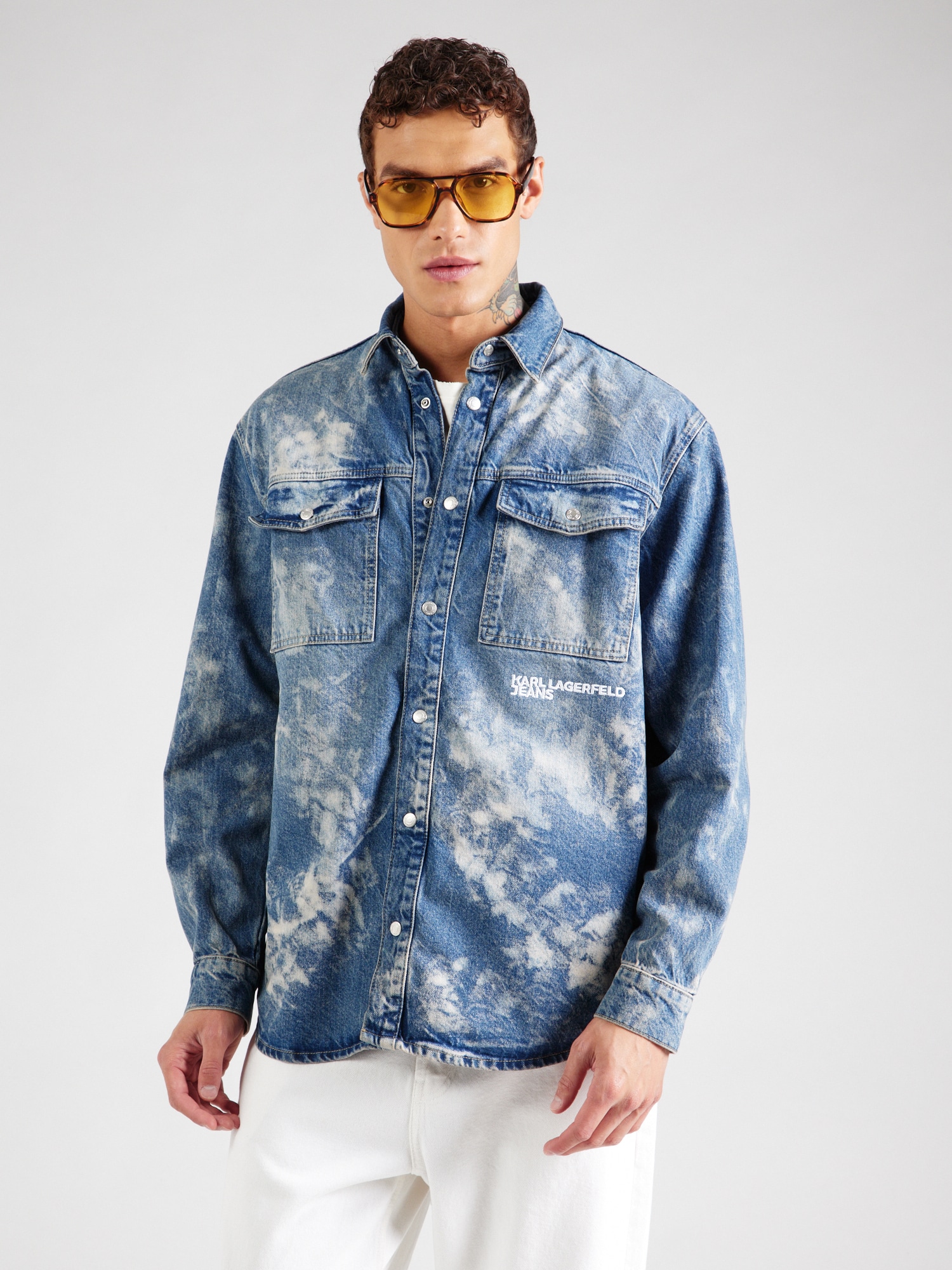 KARL LAGERFELD JEANS Ing  kék / fehér termék 2. képe