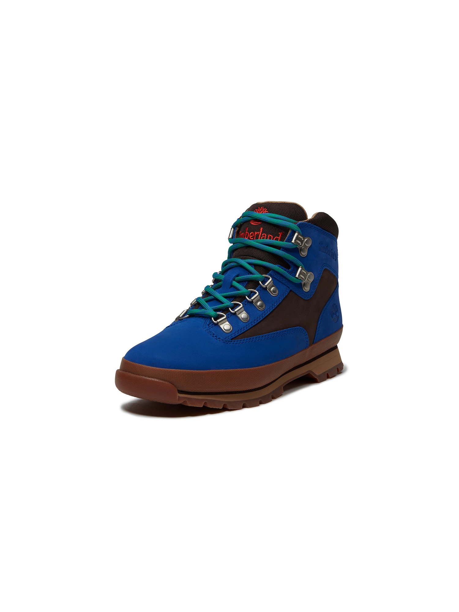 TIMBERLAND Bocanci cu șireturi albastru cobalt / maro