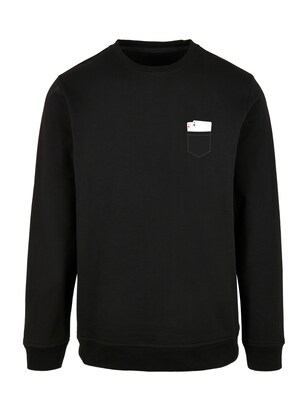 F4NT4STIC Sweatshirt ‘Pocket with Cards’ Zwart / Wit