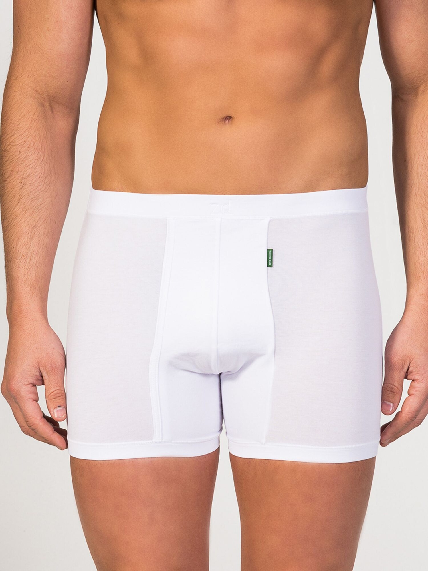 zd ZERO DEFECTS Calzoncillo boxer 'Helios Egyptian cotton' blanco