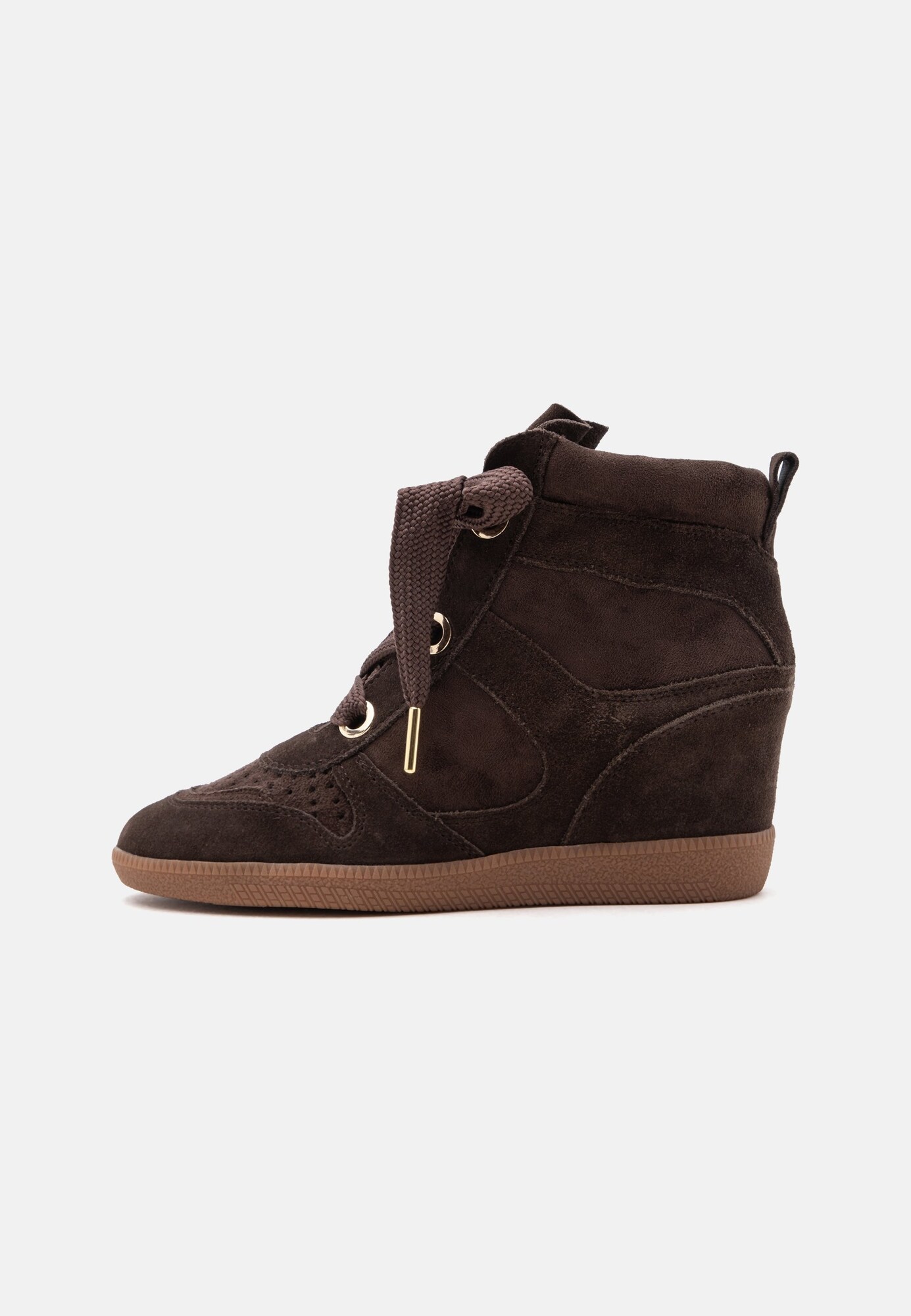 STEVE MADDEN Gležnjače na vezanje 'Mables' tamno smeđa