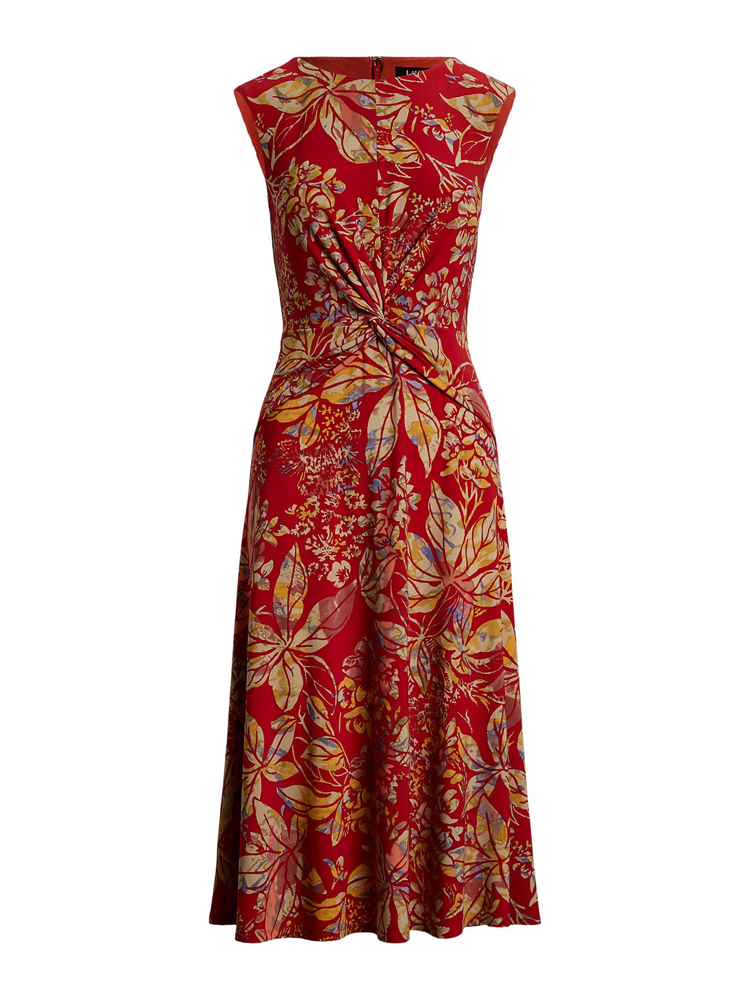 Lauren Ralph Lauren Rochie CLASSIC  albastru porumbel / galben muștar / corai / roșu intens