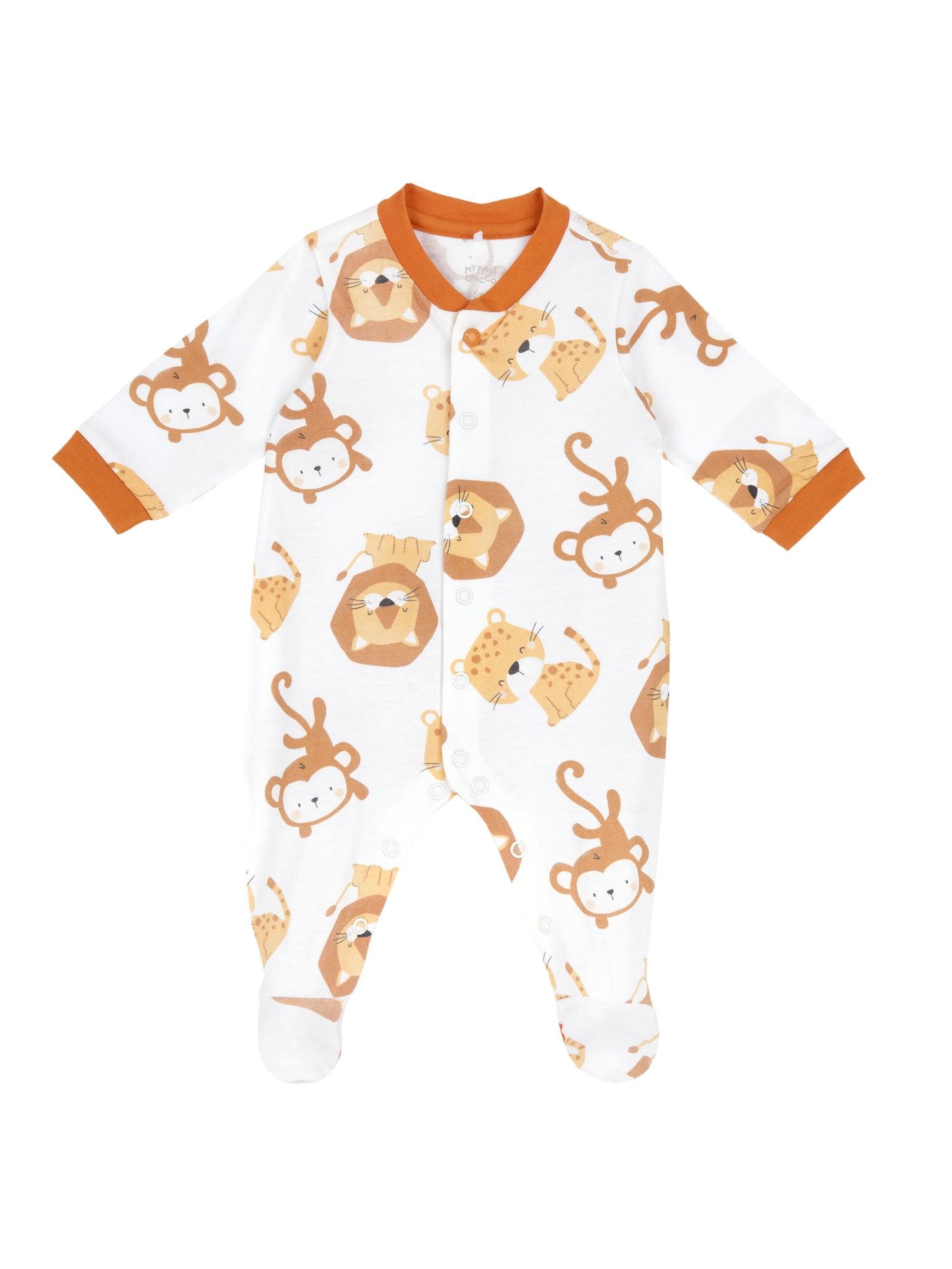 Chicco Salopetă/Body  bej / maro / alb