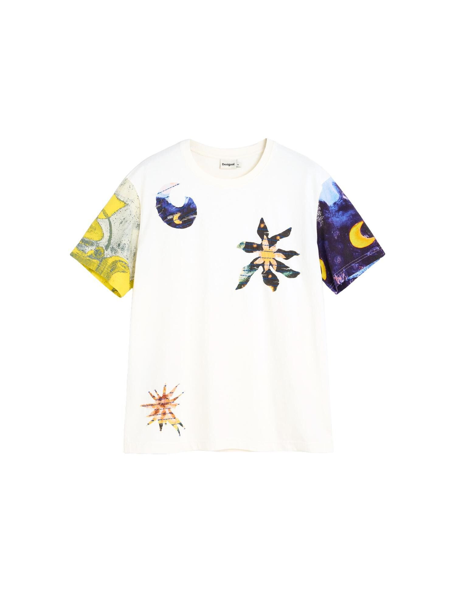 Desigual Tricou 'Cosmos'  albastru noapte / galben lămâie / alb