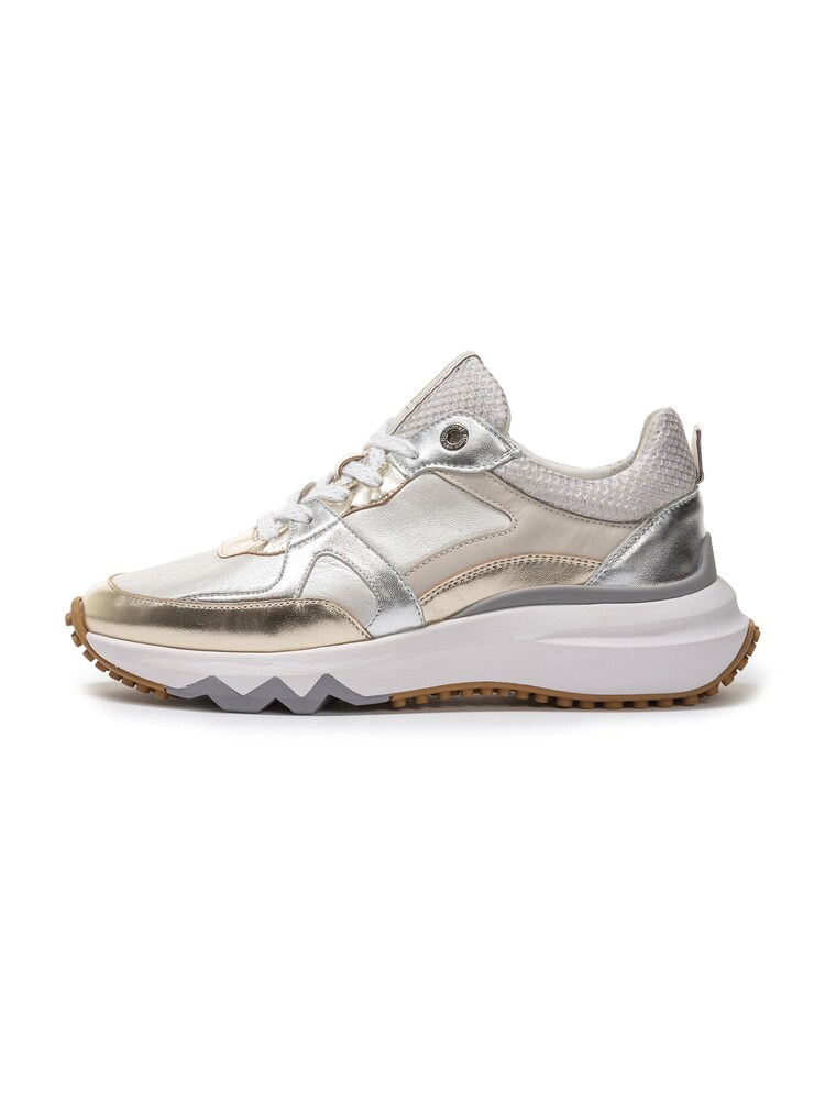 Floris van Bommel Sneaker 'Curvi 01' Damen Größe 39 gold / silber / offwhite