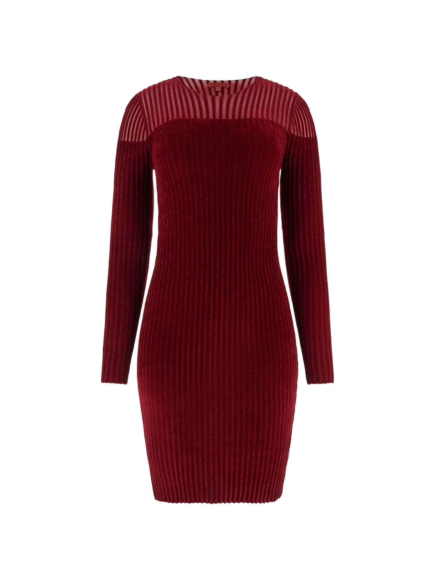 GUESS Rochie tricotat ROWENA  roşu închis