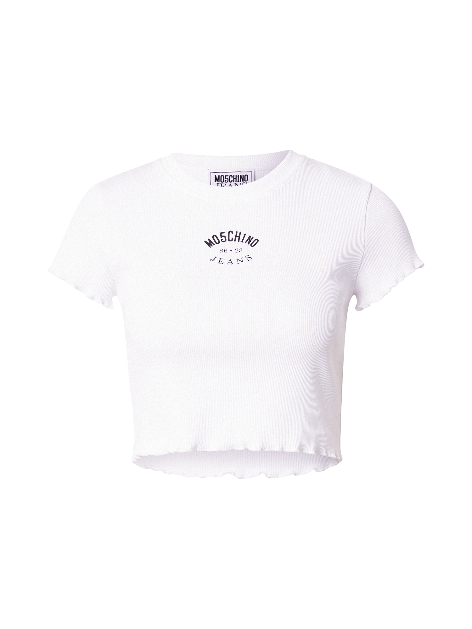Moschino Jeans Tricou  negru / alb