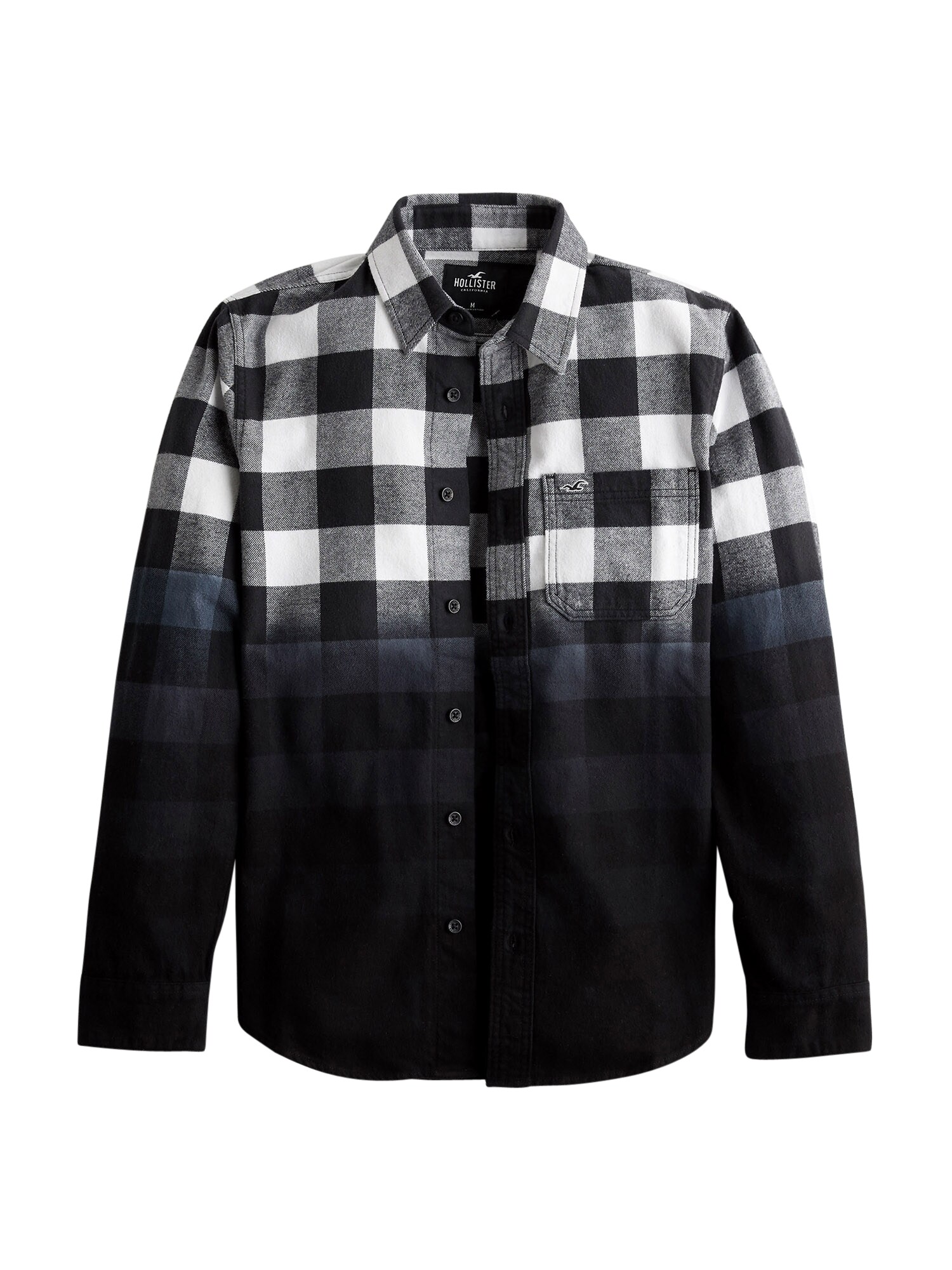HOLLISTER Dalykiniai marškiniai  balta / juoda