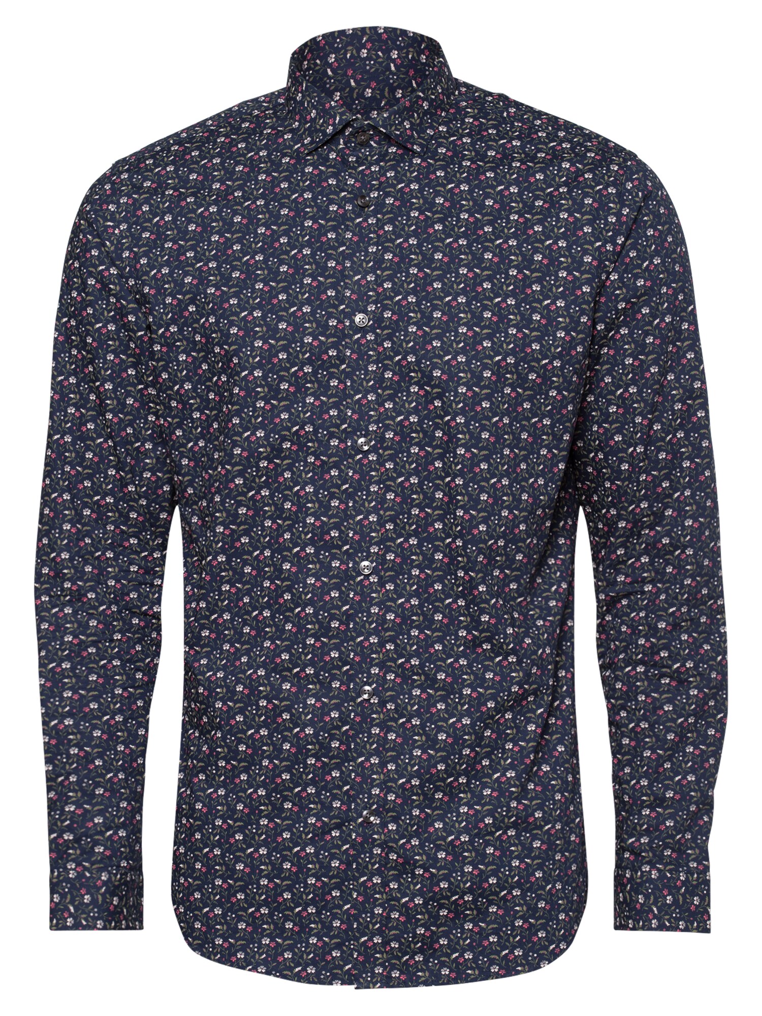 JACK & JONES Dalykiniai marškiniai  nakties mėlyna / smėlio / pastelinė rožinė / žalia