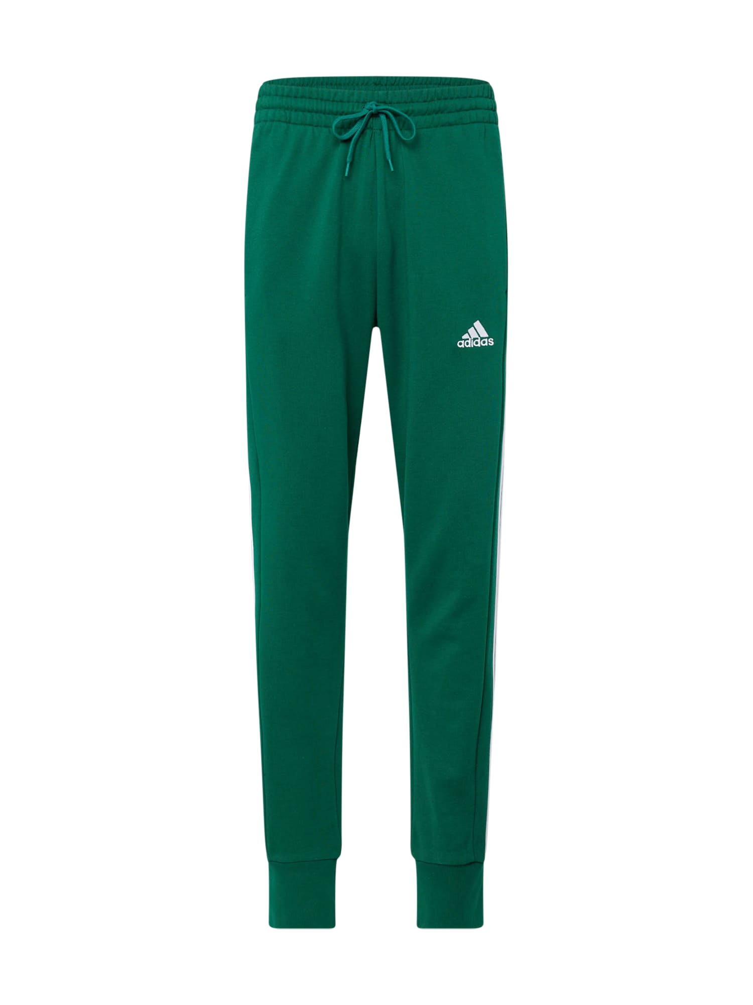 ADIDAS SPORTSWEAR Sportinės kelnės 'Essentials' tamsiai žalia / balta