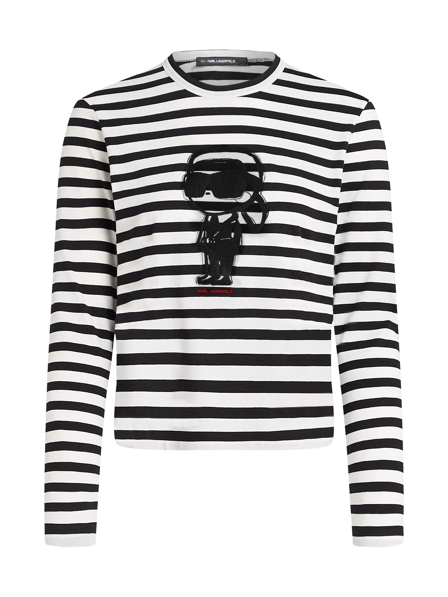 Karl Lagerfeld Tricou  negru / alb
