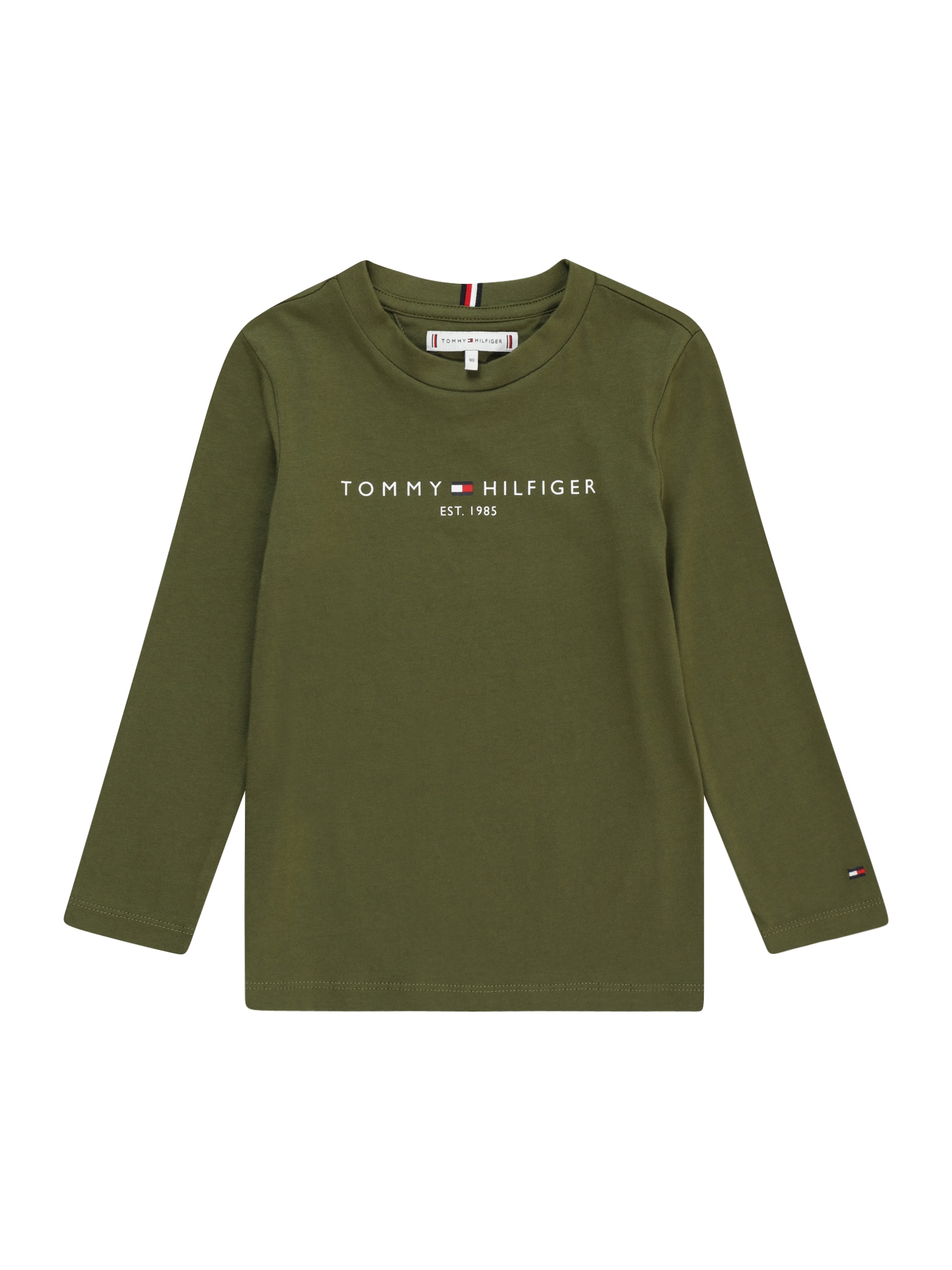 TOMMY HILFIGER Majica 'Essential'  mornarsko plava / tamno zelena / crvena / bijela